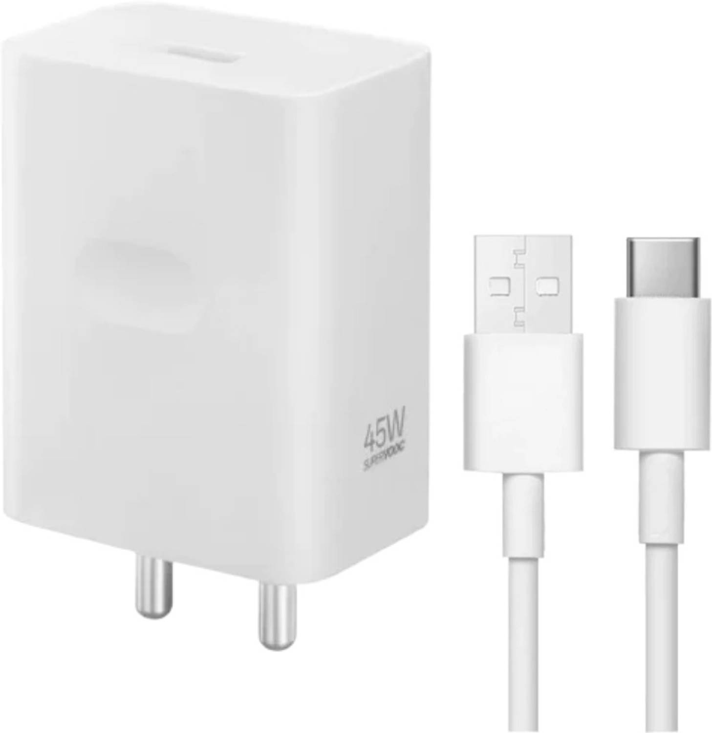 BLYNOIZ 45 W SuperVOOC 5 A Wall Charger for Mobile with Detachable Cable