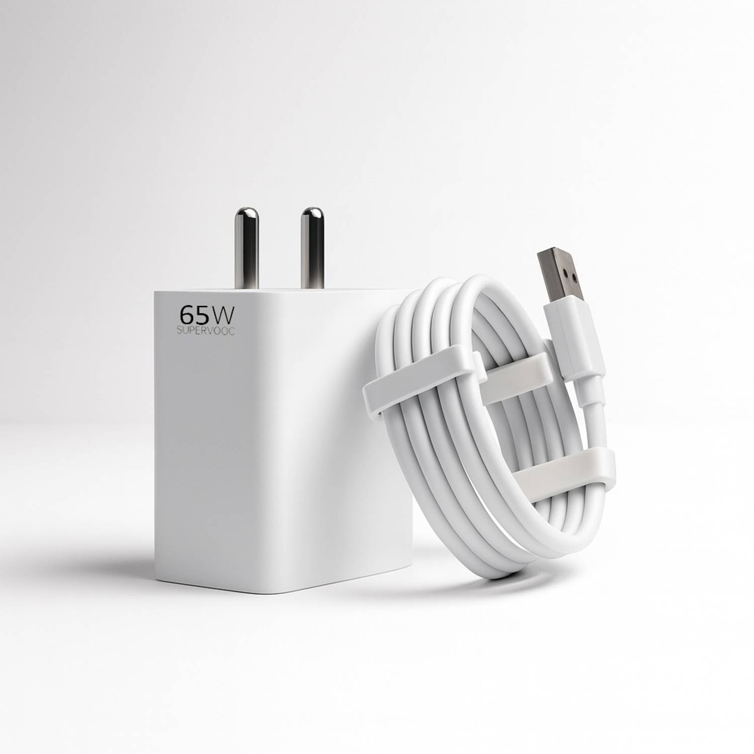 CLAT 65 W SuperVOOC 6 A Wall Charger for Mobile with Detachable Cable