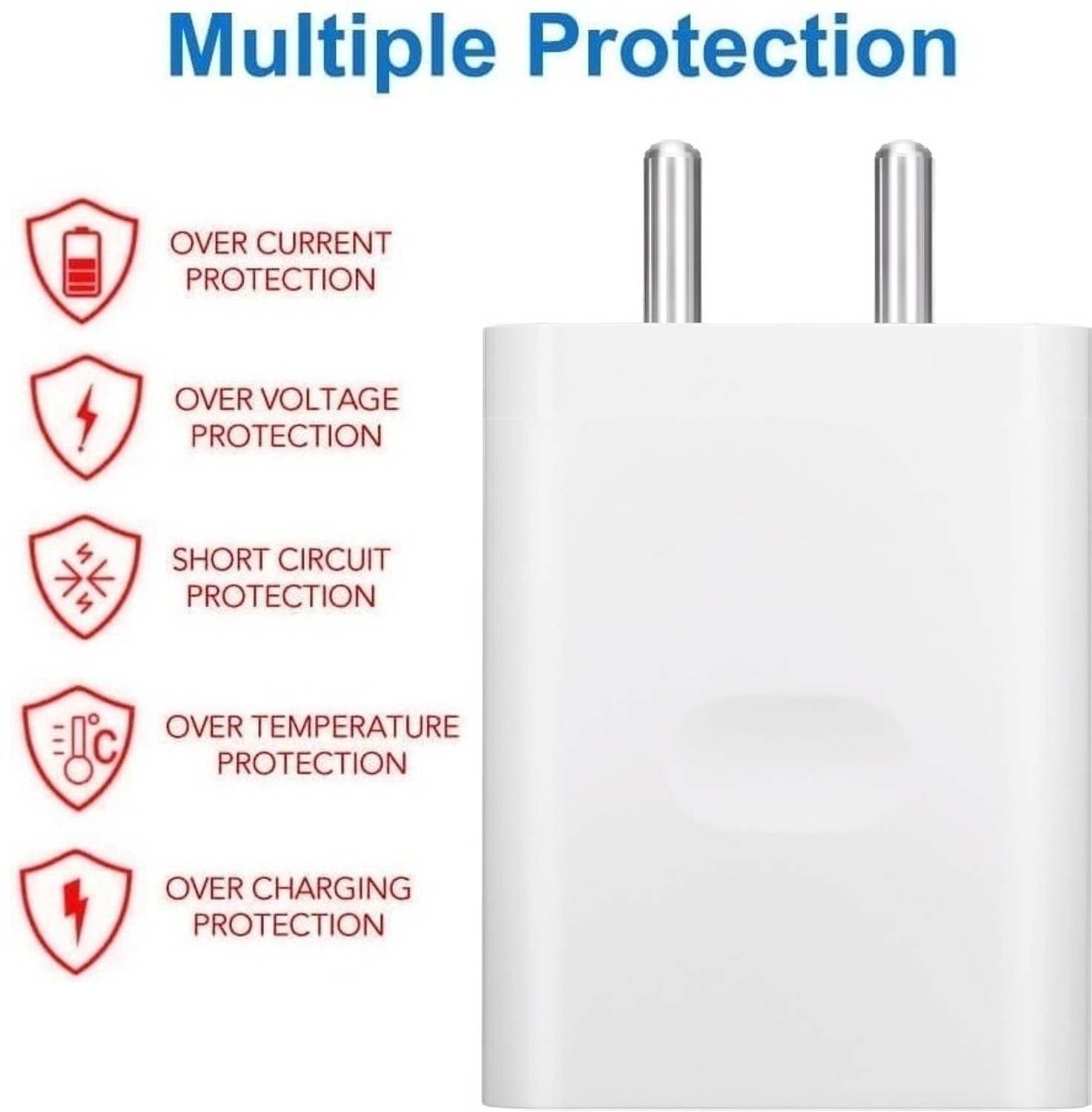Image of OPPO 18 W Quick Charge 2 A Wall Charger for Mobile with Detachable Cable