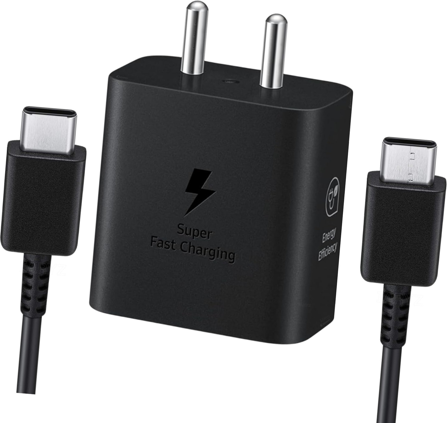 Image of ECNANIF ORIGINAL 45 W PD 4 A Single Port Mobile Charger with Detachable Cable (Compatible with Samsung Phone A36 5G / A26 5G, Black)