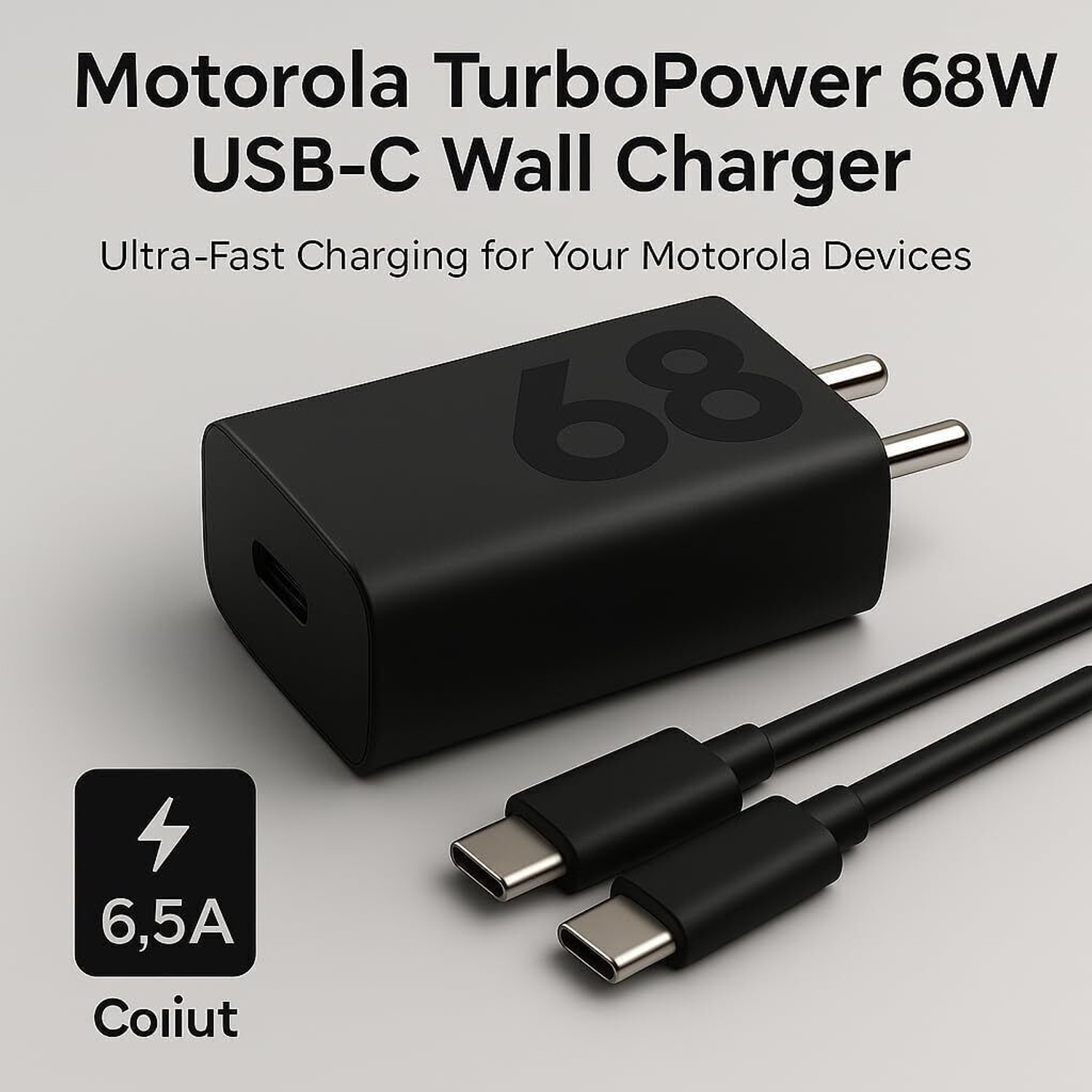 Image of SDERA Power GaN 5 A Wall Charger for Mobile with Detachable Cable