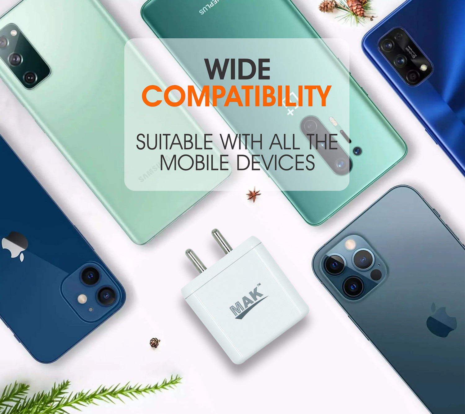 Image of MAK 65 W Dash 4.2 A Wall Charger for Mobile