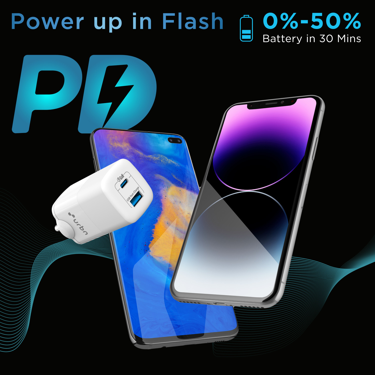 Image of URBN 65 W GaN 3.25 A Multi-pin Wall Charger for Mobile