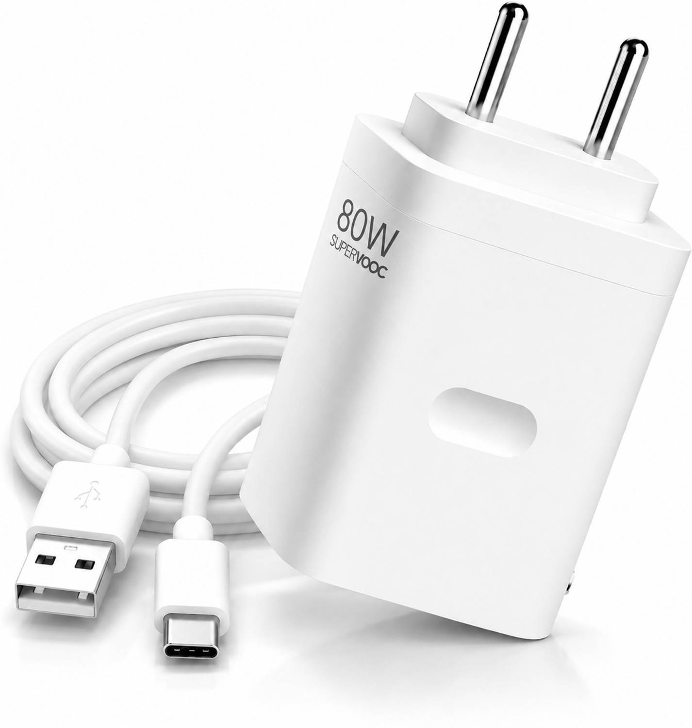 CLAT 80 W SuperVOOC 6 A Wall Charger for Mobile with Detachable Cable