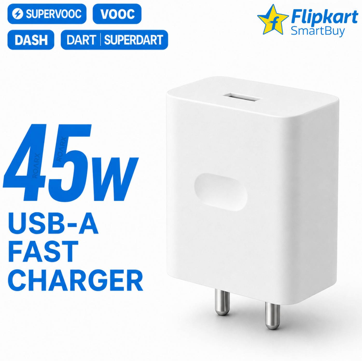 Flipkart SmartBuy 45 W SuperVOOC 4 A Wall Charger for Mobile