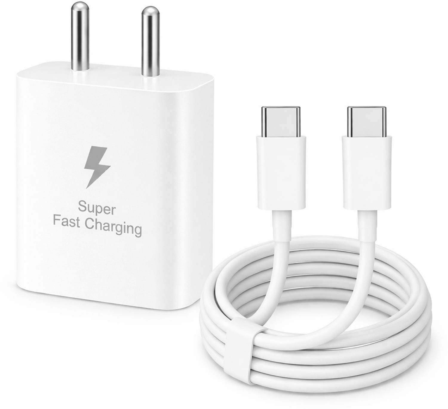 Prifakt 25 W PD 3 A Wall Charger for Mobile with Detachable Cable
