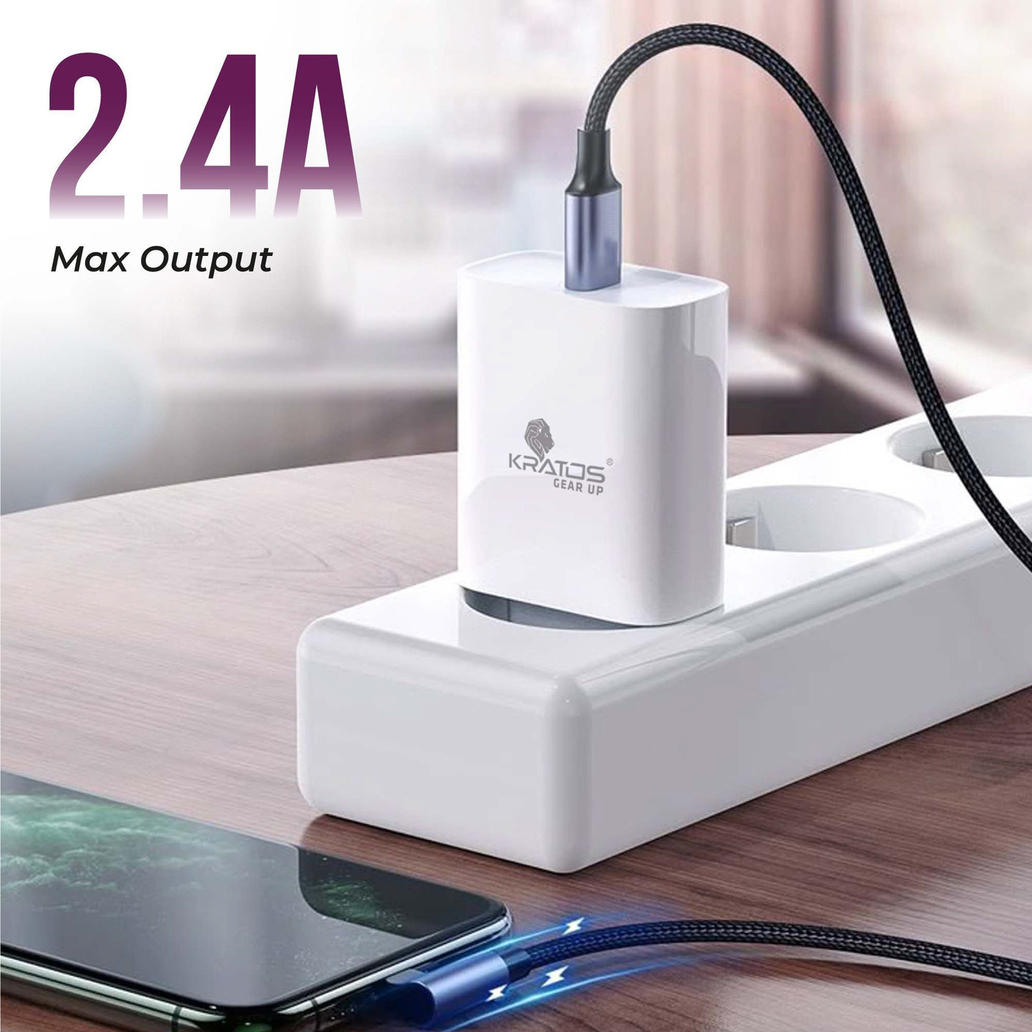 Image of Kratos 12 W Quick Charge Single Port Mobile Charger