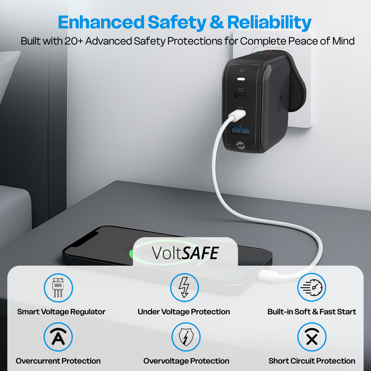 Image of AMKETTE 67 W GaN 3.25 A Wall Charger for Mobile