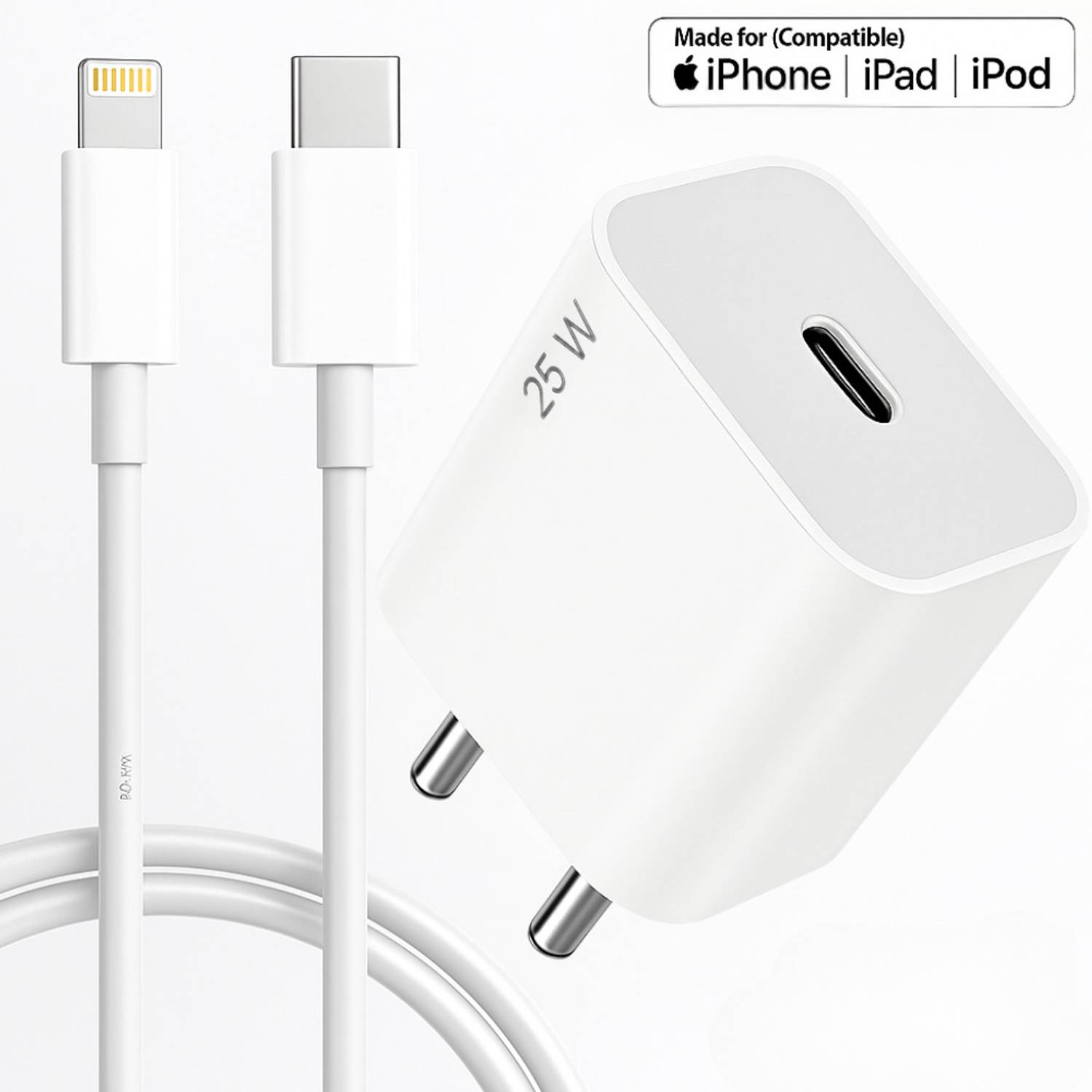 RoarX 25 W Supercharge 3.1 A Wall Charger for Mobile with Detachable Cable