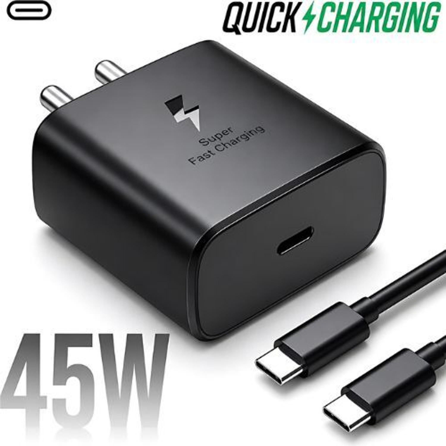 Image of deshit 45 W Adaptive Fast Charging 3 A Wall Charger for Mobile with Detachable Cable