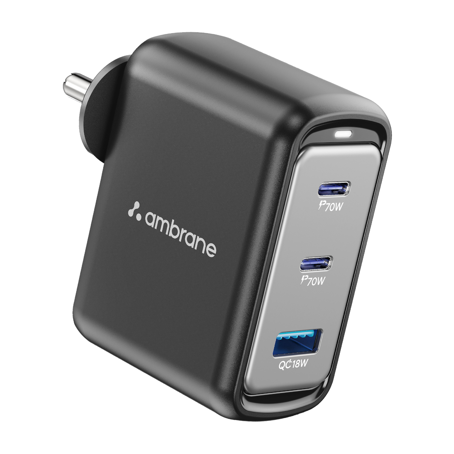 Ambrane 70 W GaN 3 A 3 Port Mobile Charger