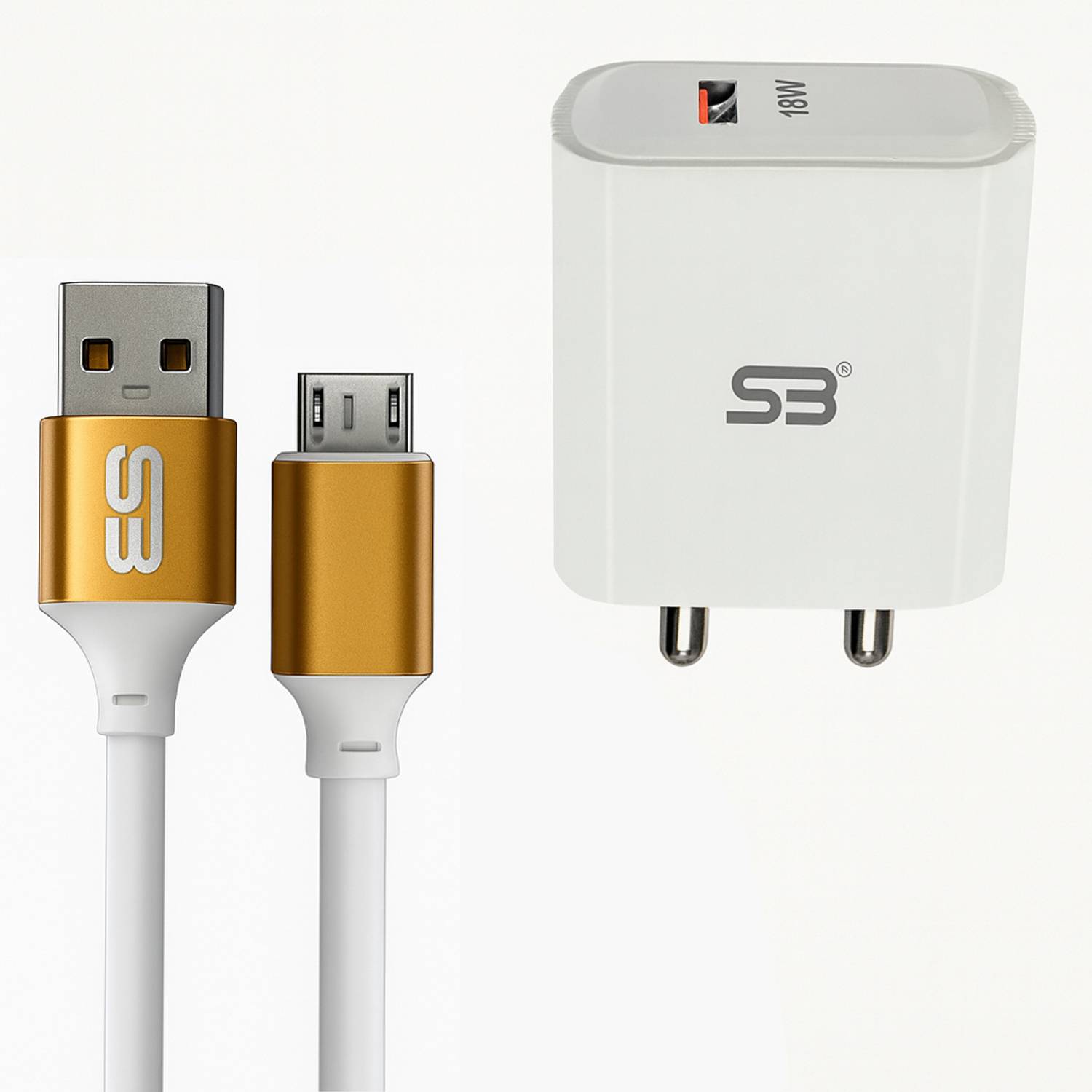 shopbucket 18 W 3 A Wall Charger for Mobile with Detachable Cable