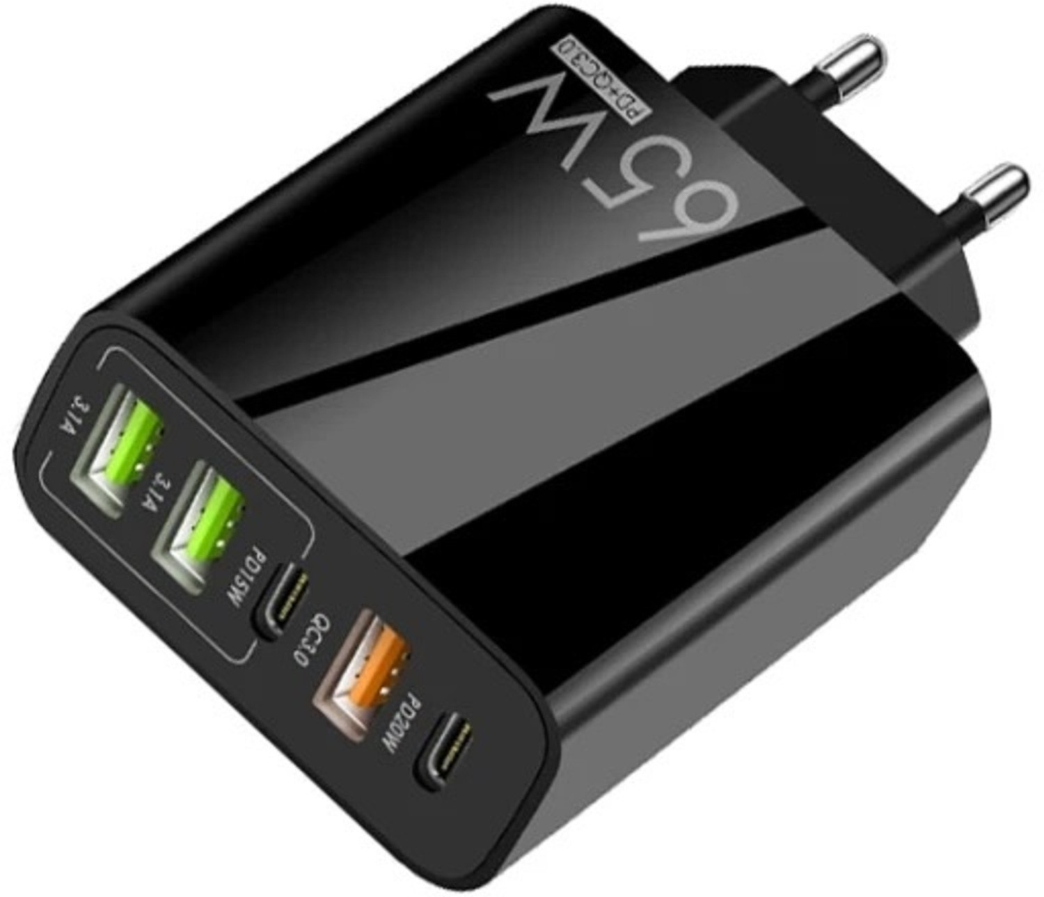 Image of Life Like 65 W Qualcomm 3.0 5.4 A Wall Charger for Mobile with Detachable Cable