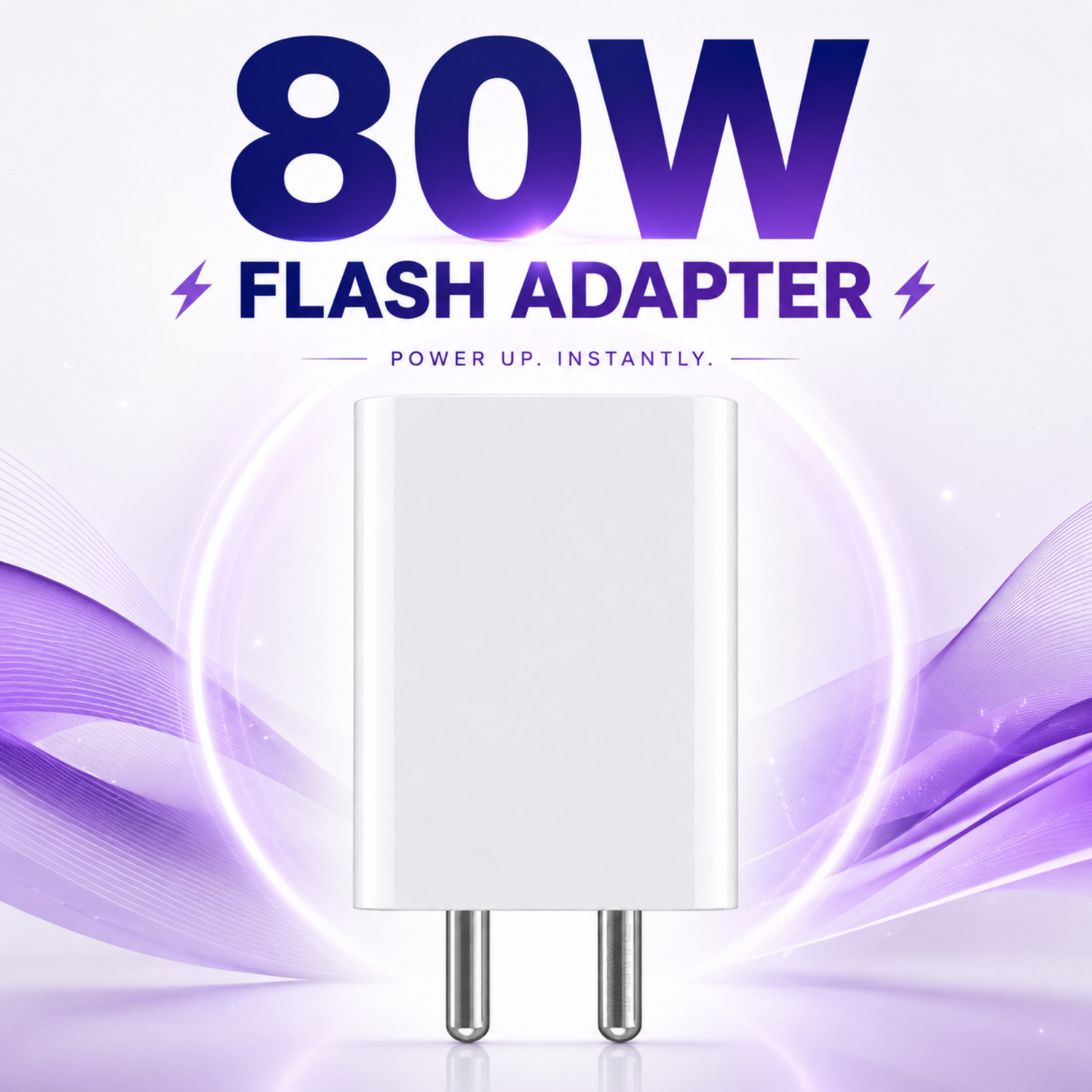 Image of AVEVOUR ORIGINAL 80 W Quick Charge 7.3 A Wall Charger for Mobile (Compatible with vivo v29, White)