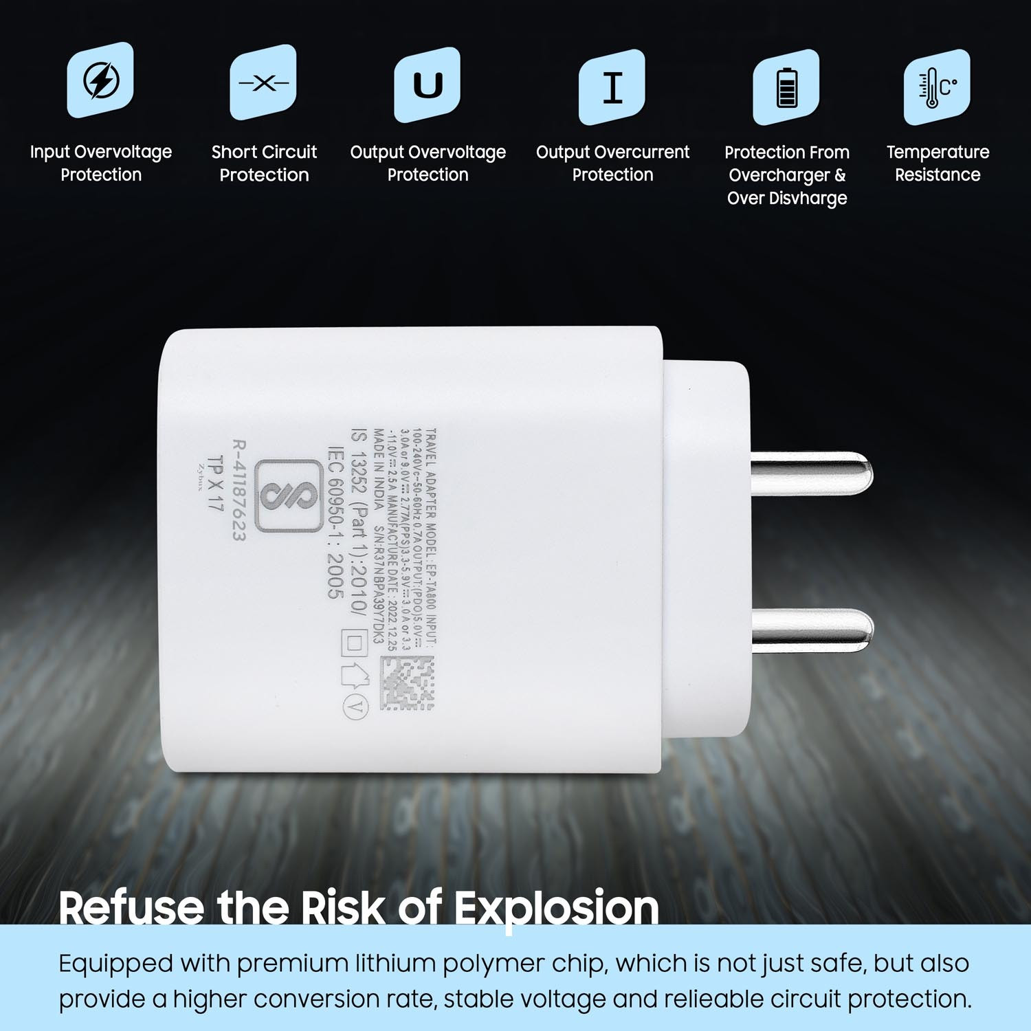 Image of Zybux Original 25W USB-C Samsung Galaxy A54 5G Mobile Super Fast PD Charger Adapter Charging Pad