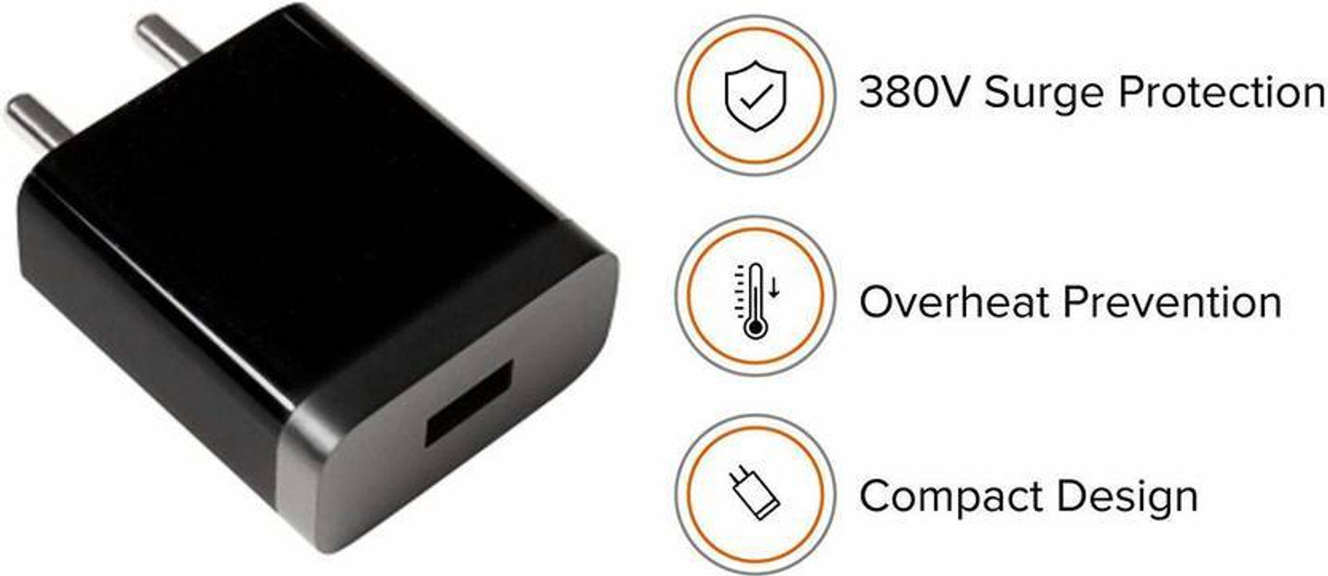 Image of Rv7 60 W Quick Charge 12 A Dual Port Mobile Charger with Detachable Cable