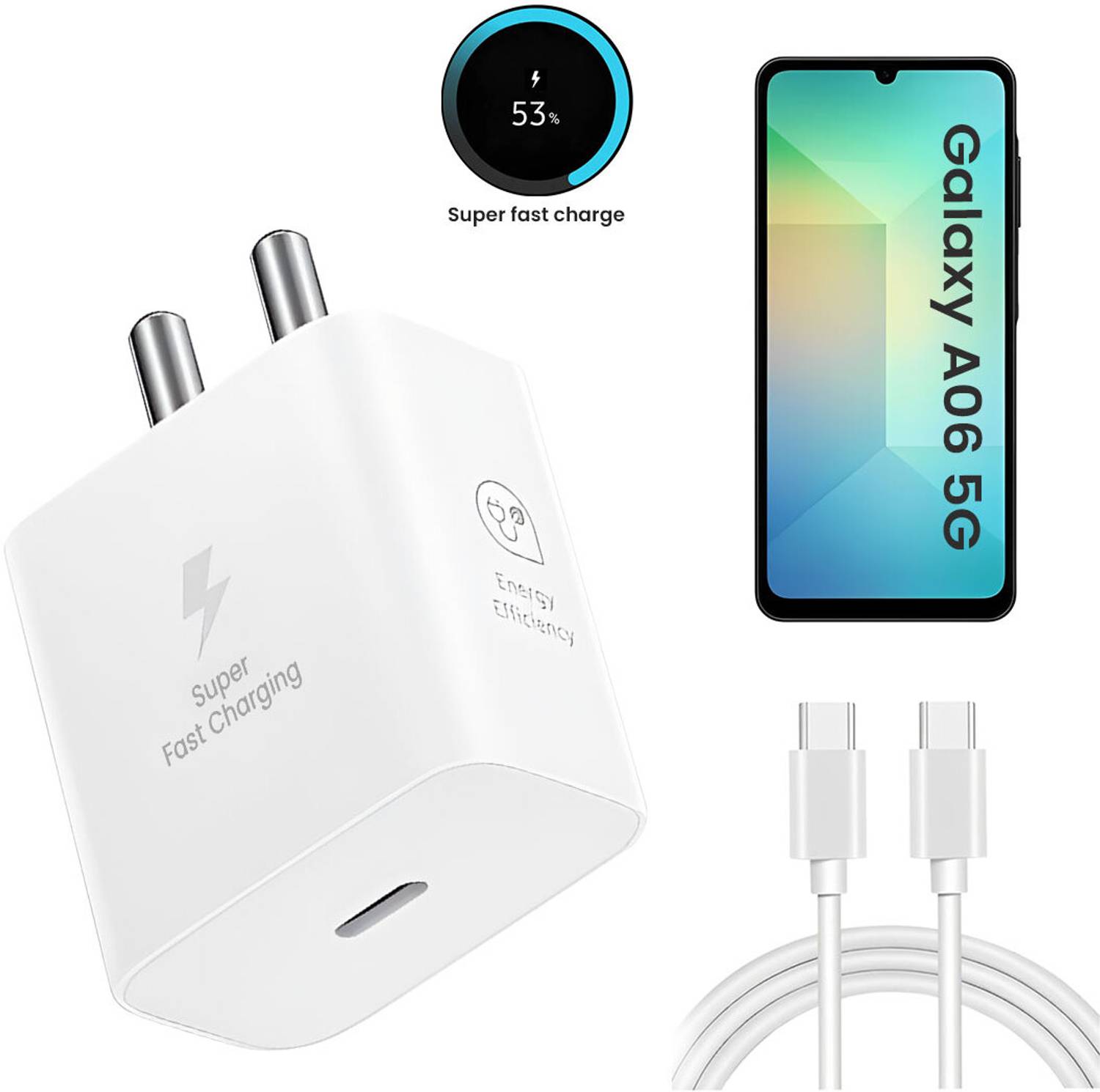 MAK 25 W GaN 3.1 A Wall Charger for Mobile with Detachable Cable