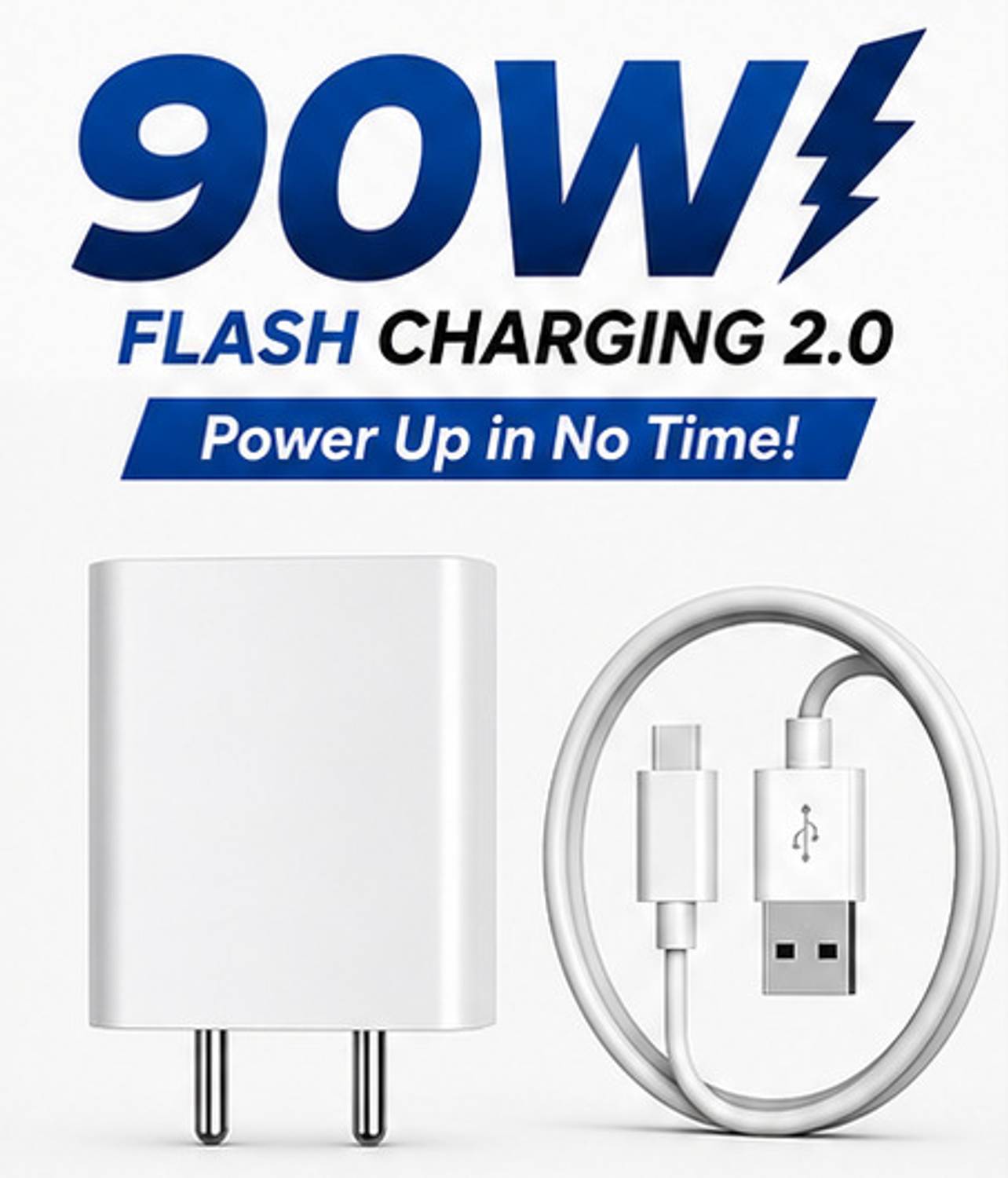Pacificdeals 90 W Quick Charge 8 A Wall Charger for Mobile with Detachable Cable