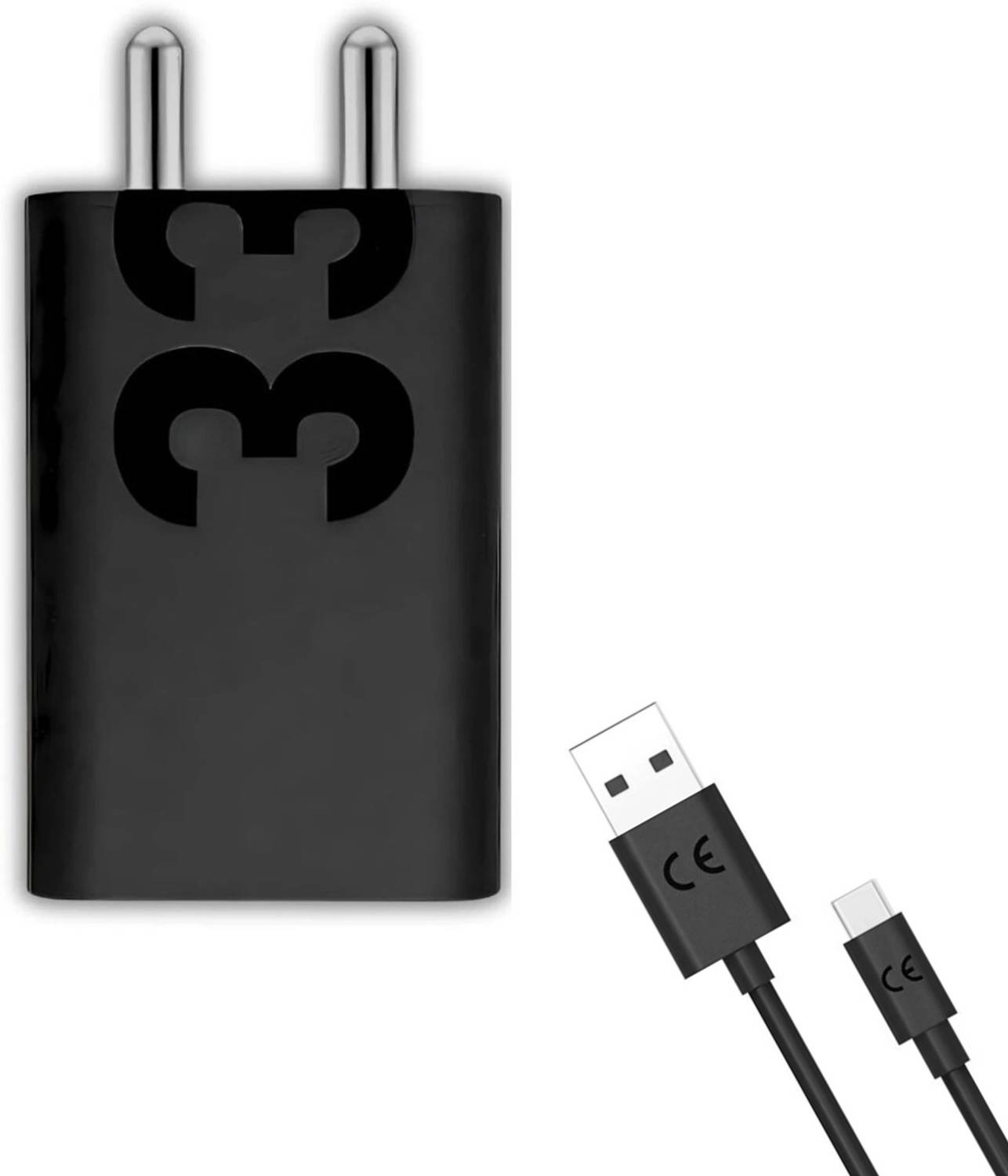 TECHVIQQ 33 W TurboPower 2.0 3.1 A Wall Charger for Mobile with Detachable Cable