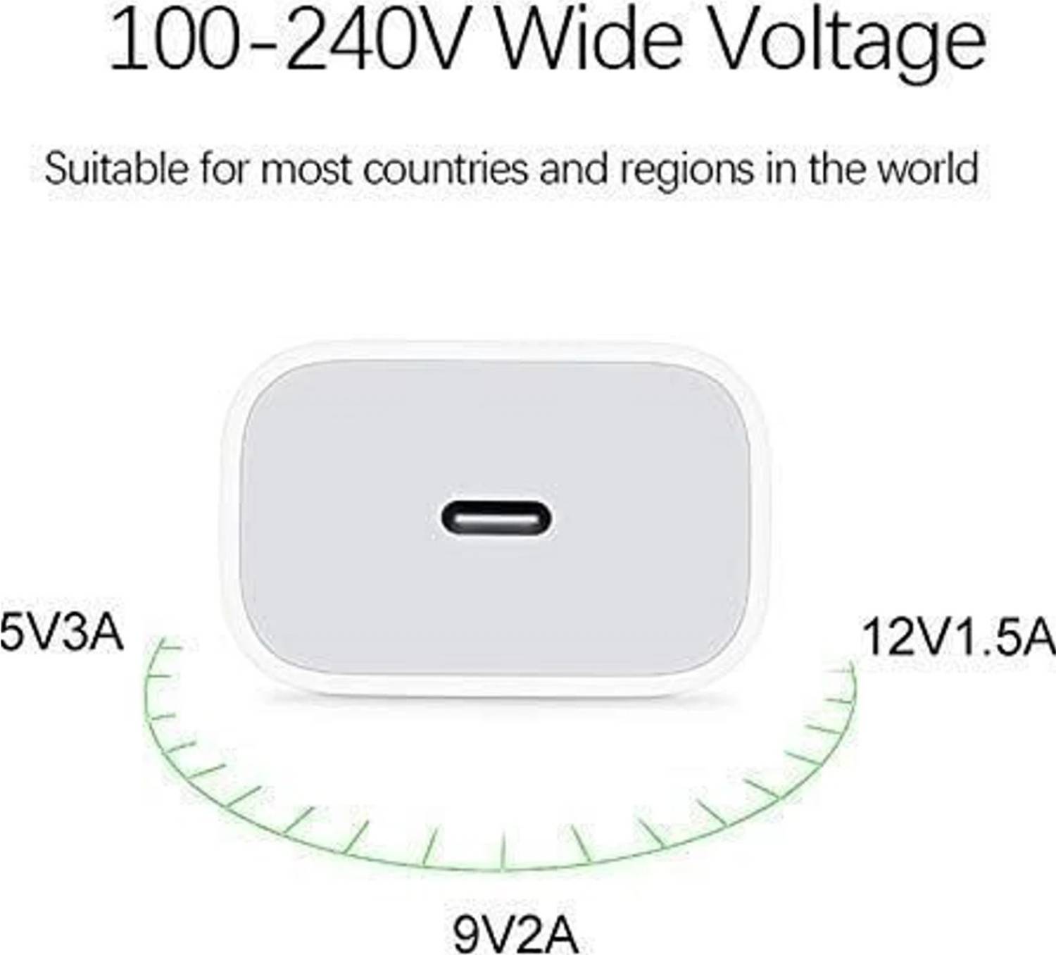 TECHVIQQ 20W PD 2.1A Wall Charger White - Image 3