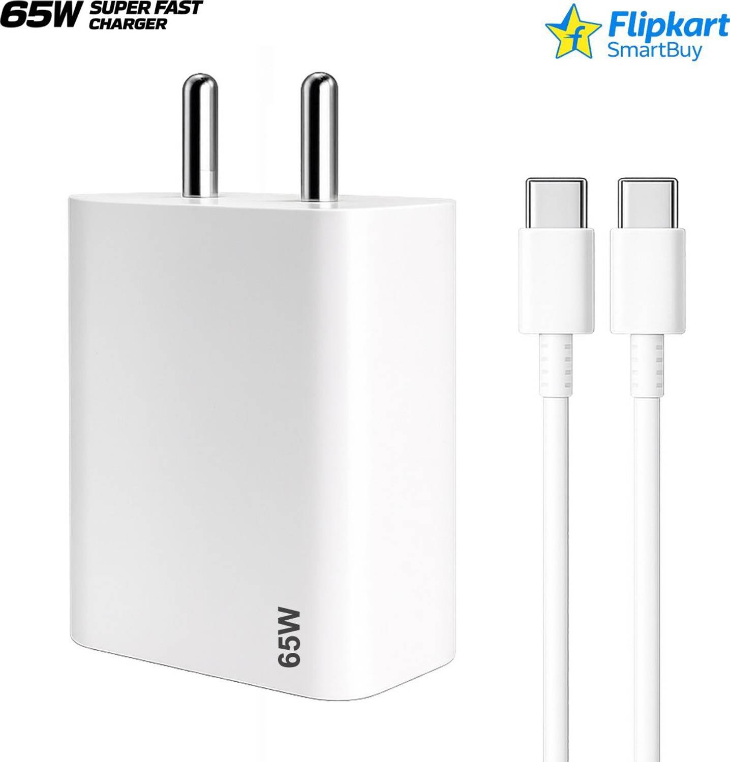 Flipkart SmartBuy 65 W PD 3 A Wall Charger for Mobile with Detachable Cable