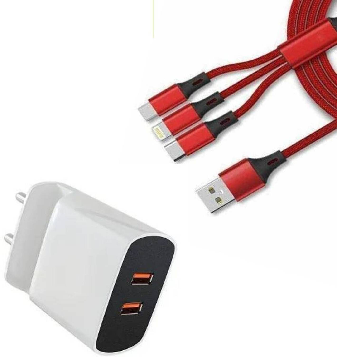 maxxcen 12 W Quick Charge 3.6 A Multi-pin Wall Charger for Mobile with Detachable Cable