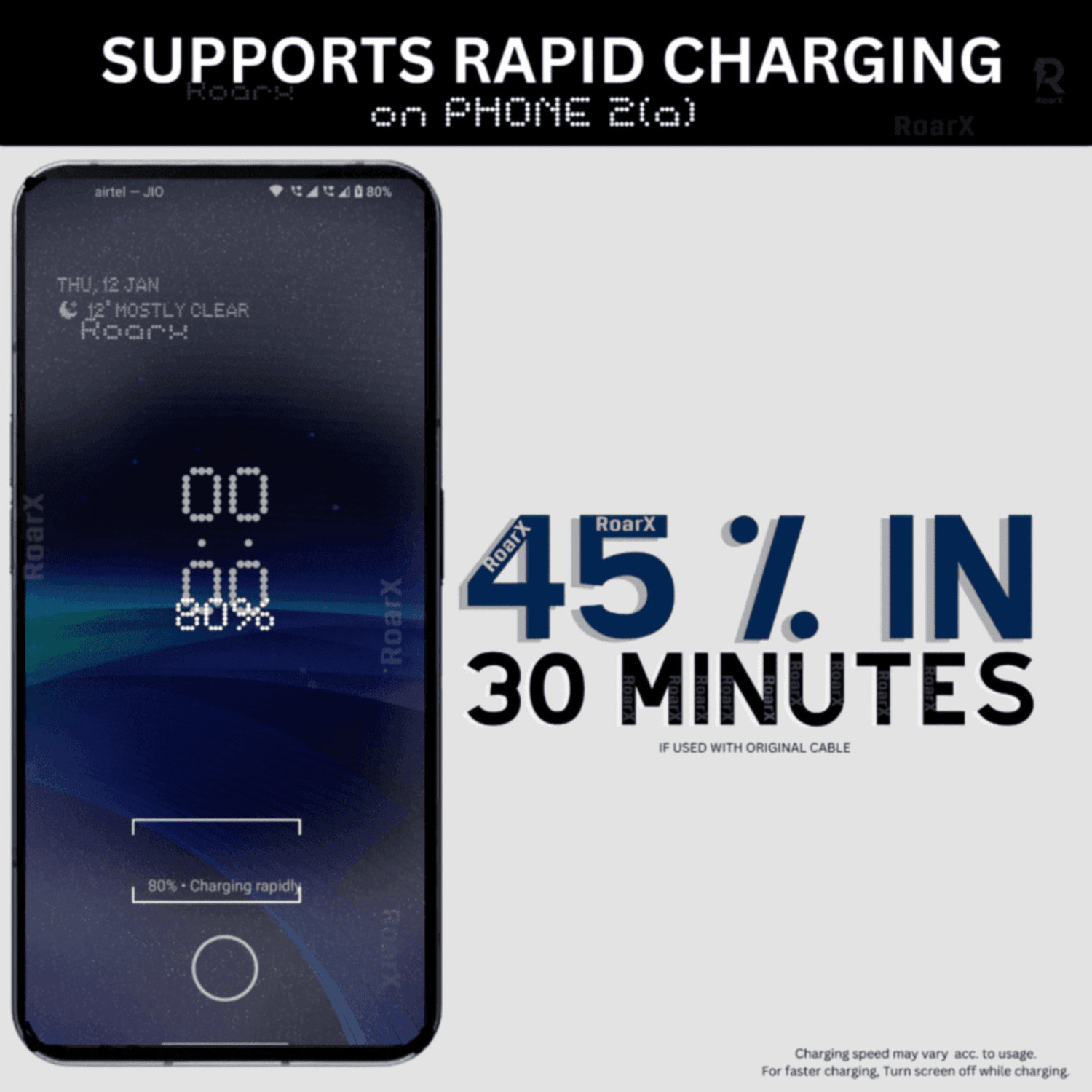Image of RoarX 25 W Quick Charge 3 A Wall Charger for Mobile