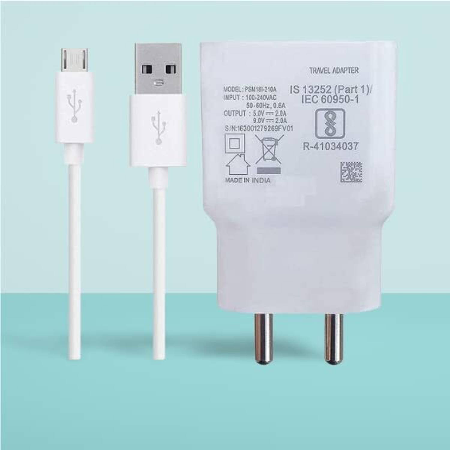 Kotsun 18 W Qualcomm 3.0 3 A Wall Charger for Mobile with Detachable Cable