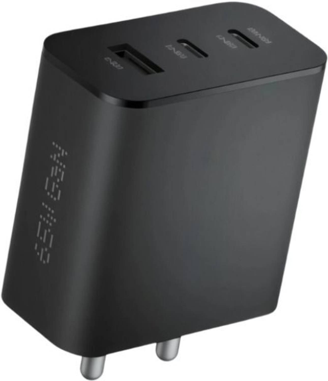 GaN Charger 65 W GaN 3 A 3 Port Mobile Charger (Black)