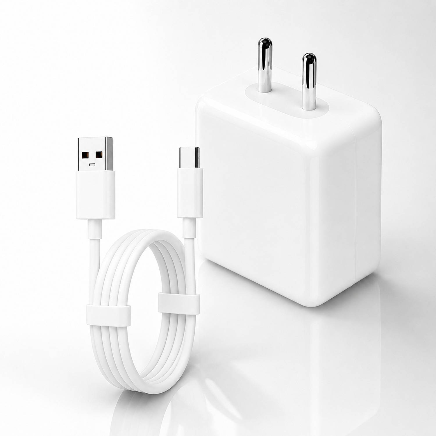 Zybux 80 W SuperVOOC 5 A Wall Charger for Mobile with Detachable Cable