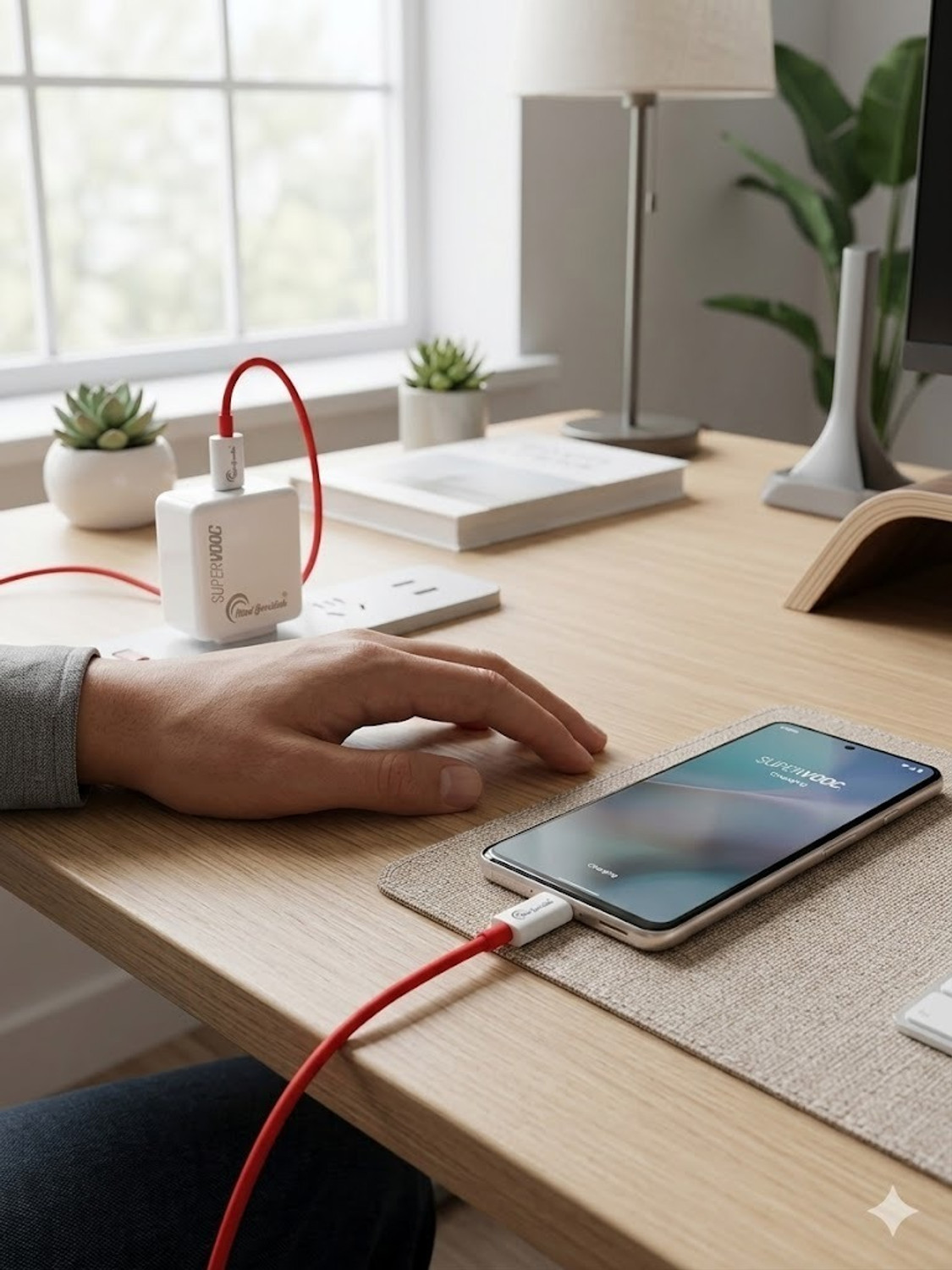 Image of Mad Gorrillah 85 W SuperVOOC 7.3 A Wall Charger for Mobile with Detachable Cable