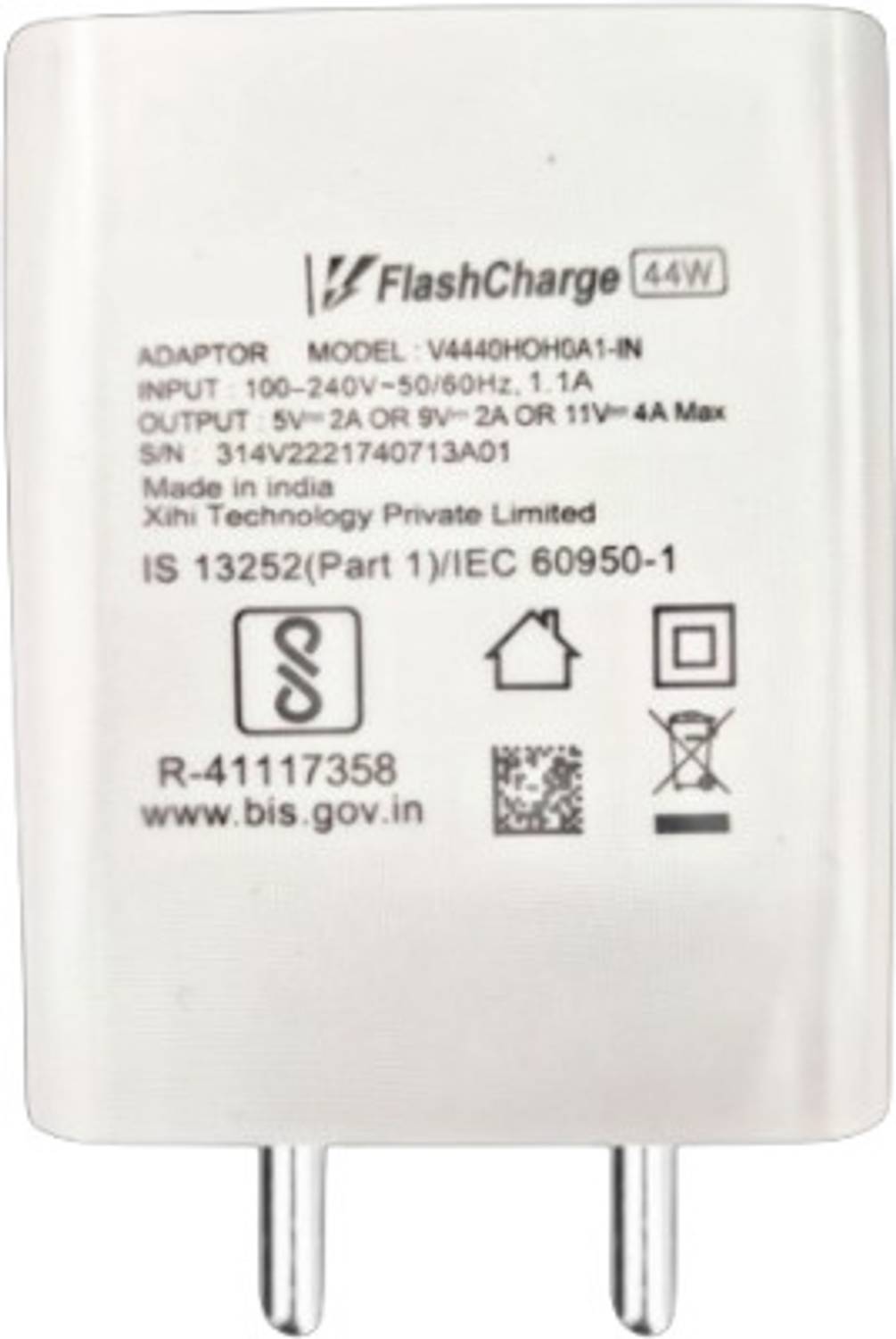 AVEVOUR ORIGINAL 44 W 4 A Wall Charger for Mobile with Detachable Cable