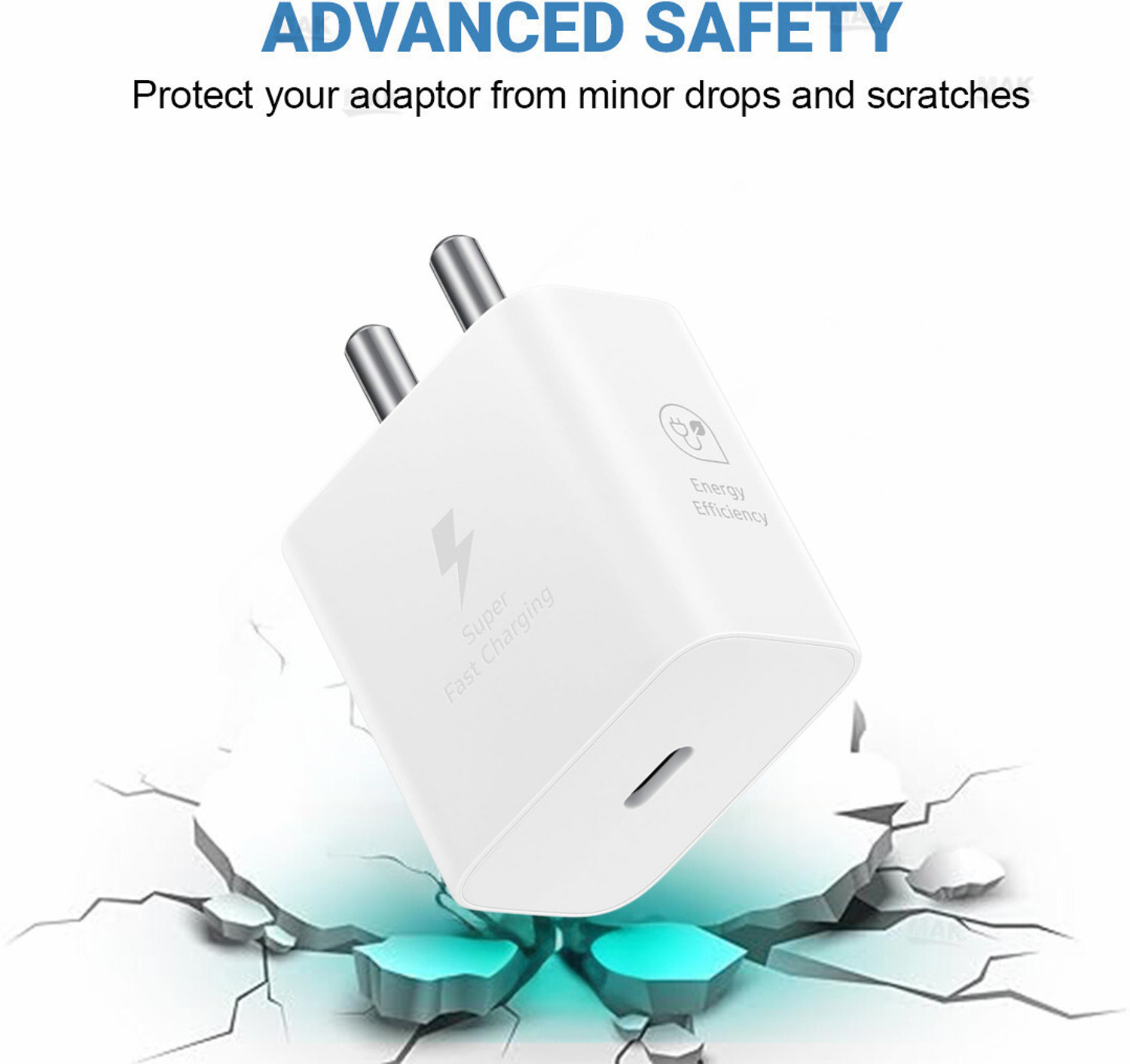 Image of MAK 25 W Power GaN 3.1 A Wall Charger for Mobile with Detachable Cable