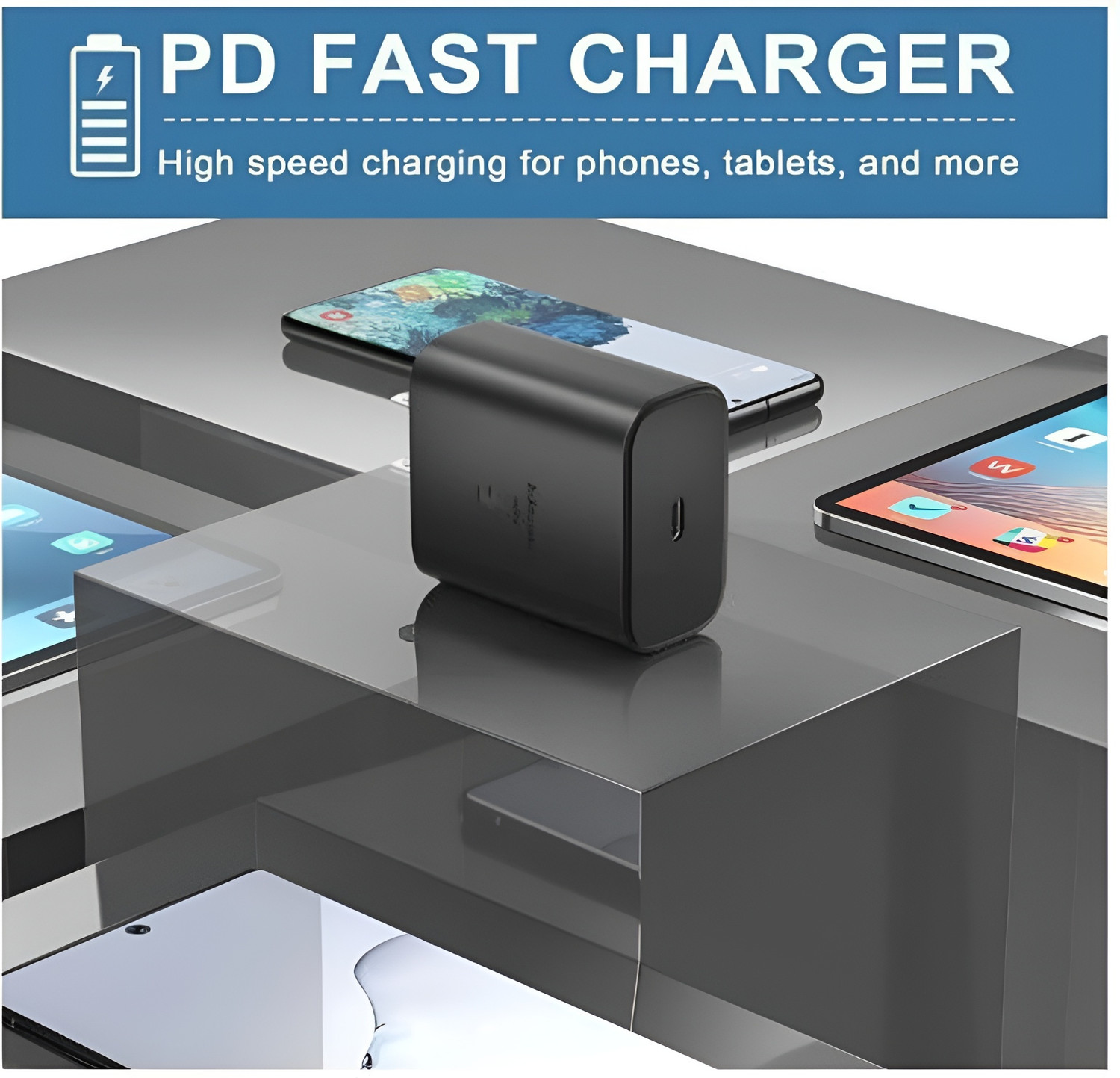 Image of zeckburn 45 W Adaptive Fast Charging 5 A Wall Charger for Mobile with Detachable Cable