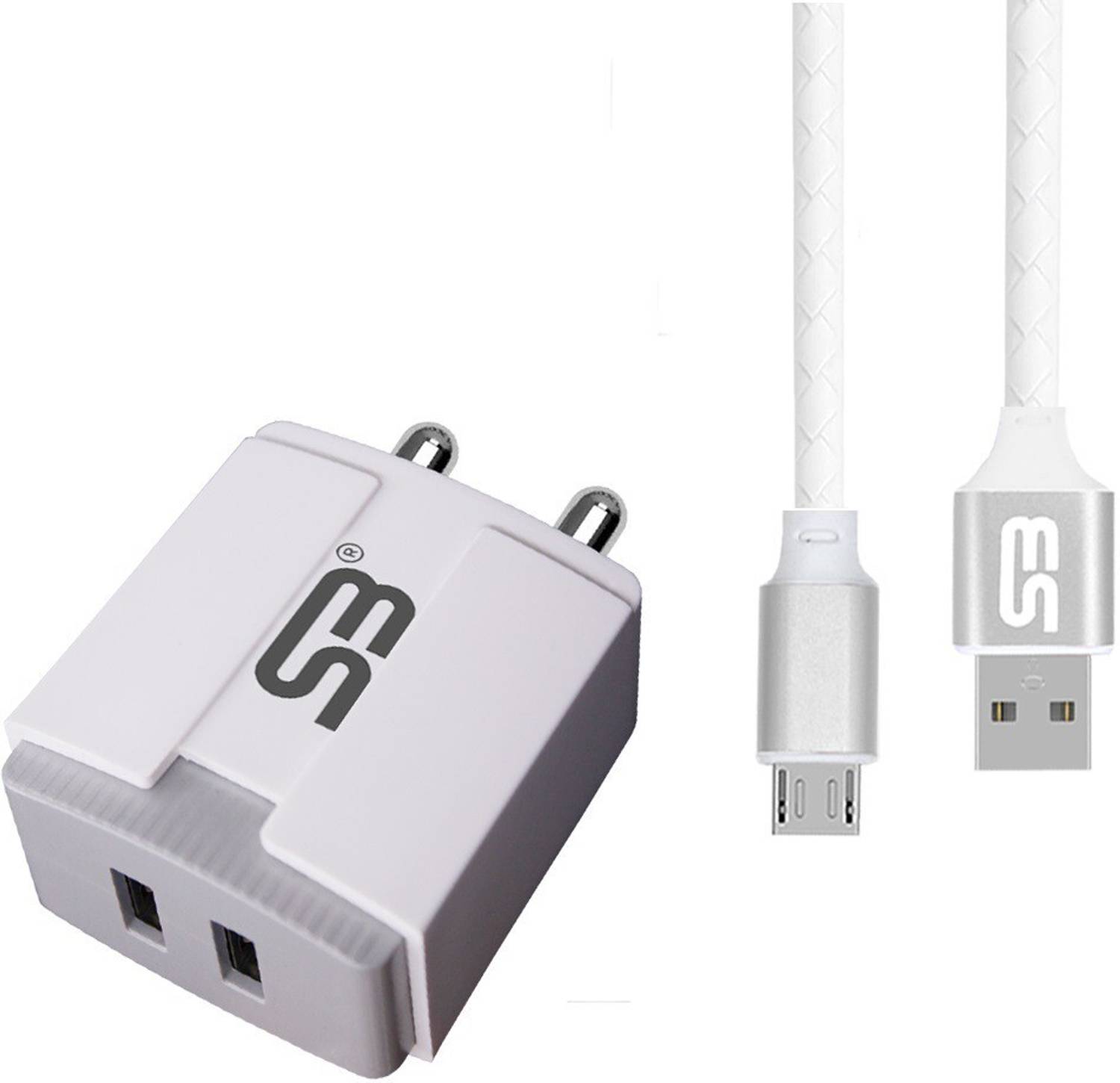 shopbucket 12 W 3.4 A Wall Charger for Mobile with Detachable Cable