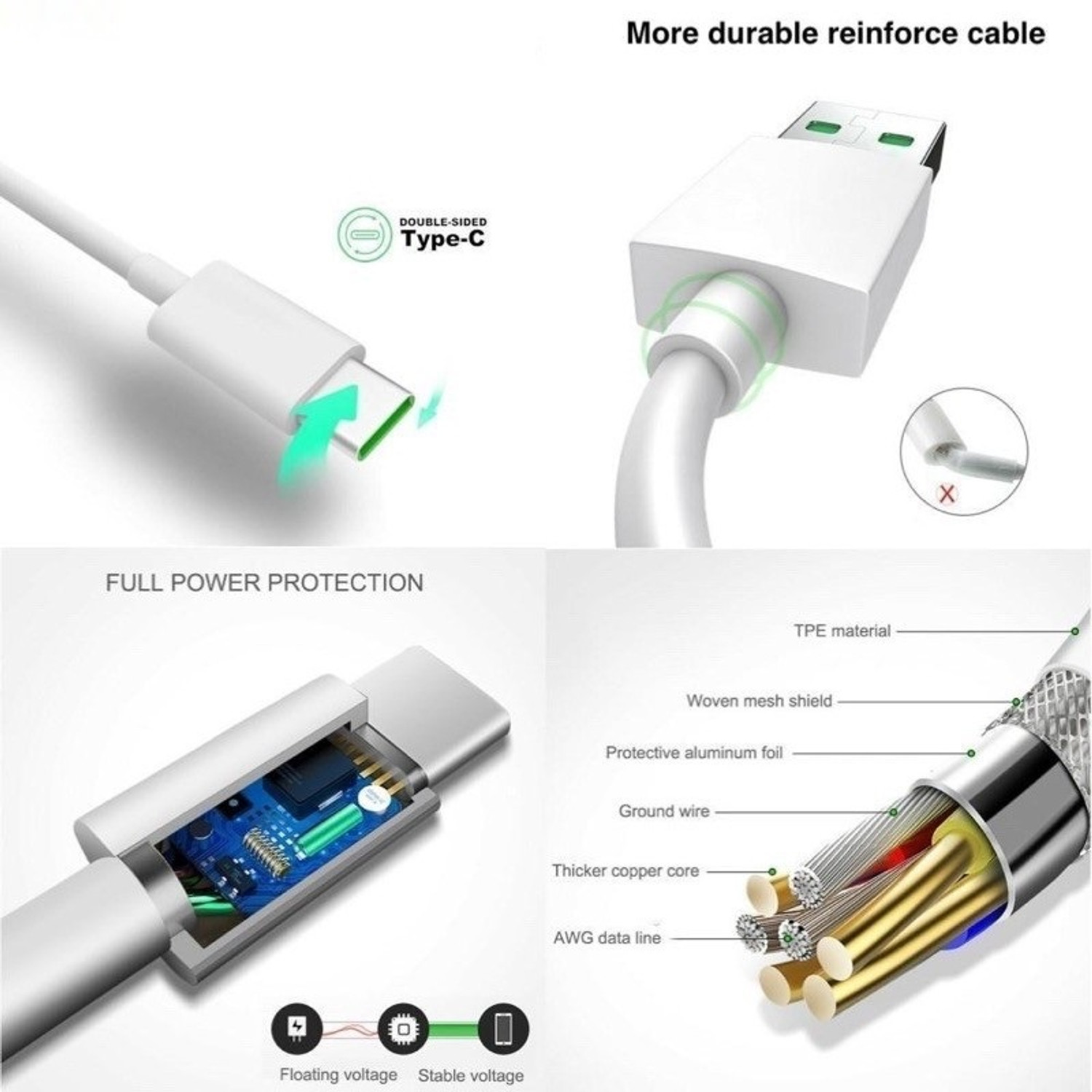 Image of OPPO 45 W SuperVOOC 4 A Wall Charger for Mobile with Detachable Cable