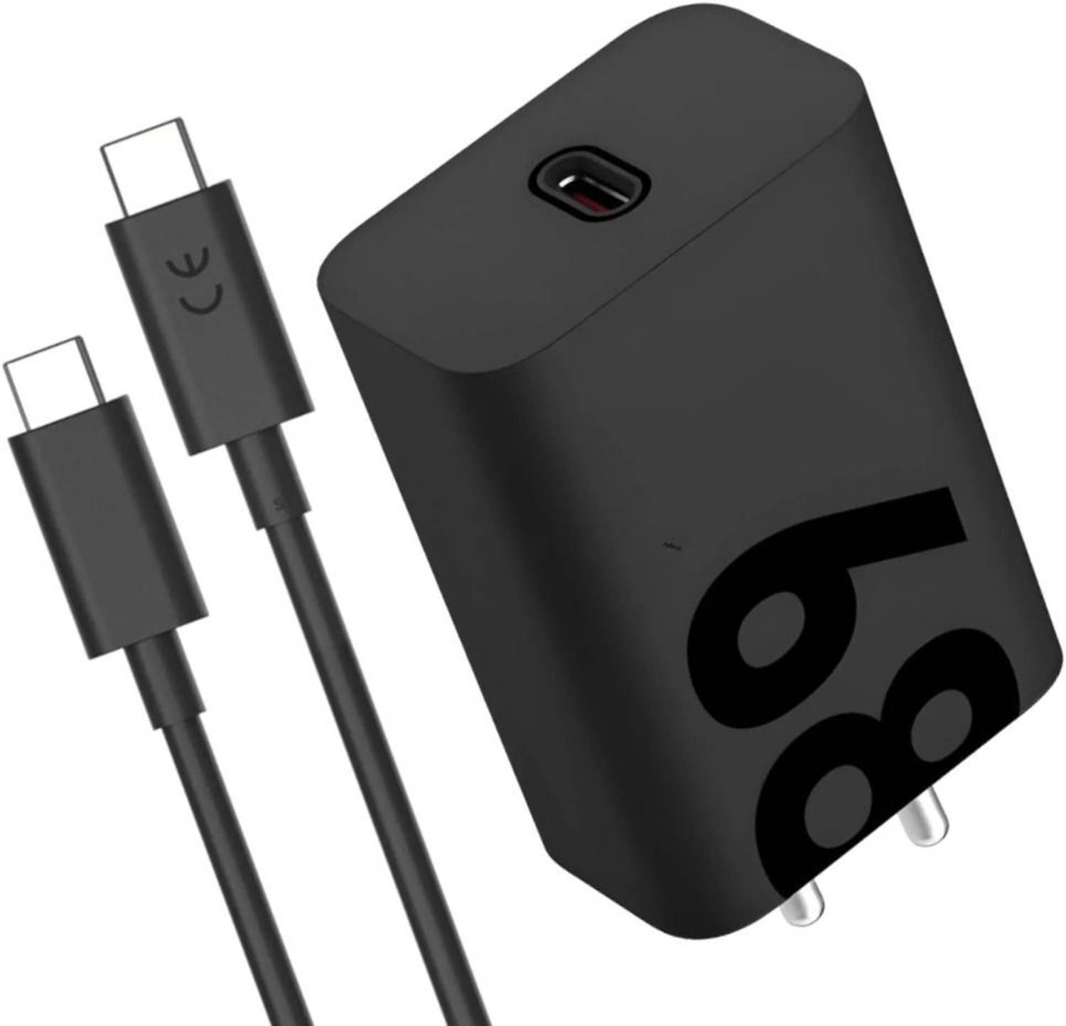 GaN Charger 68 W TurboPower 3.0 6.5 A Wall Charger for Mobile with Detachable Cable