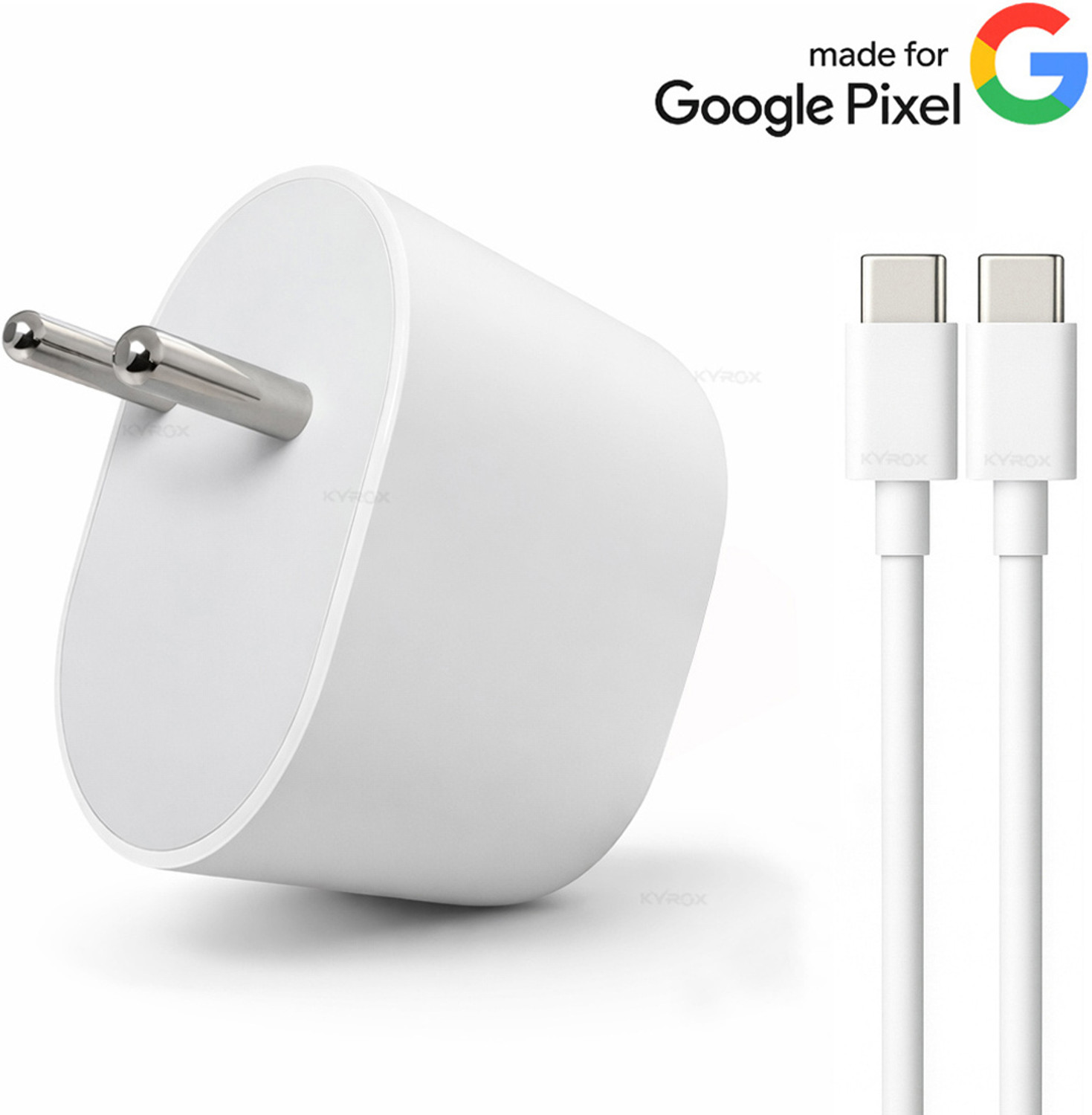 Image of Kyrox 45 W Quick Charge 3 A Wall Charger for Mobile with Detachable Cable (White, Cable Included)