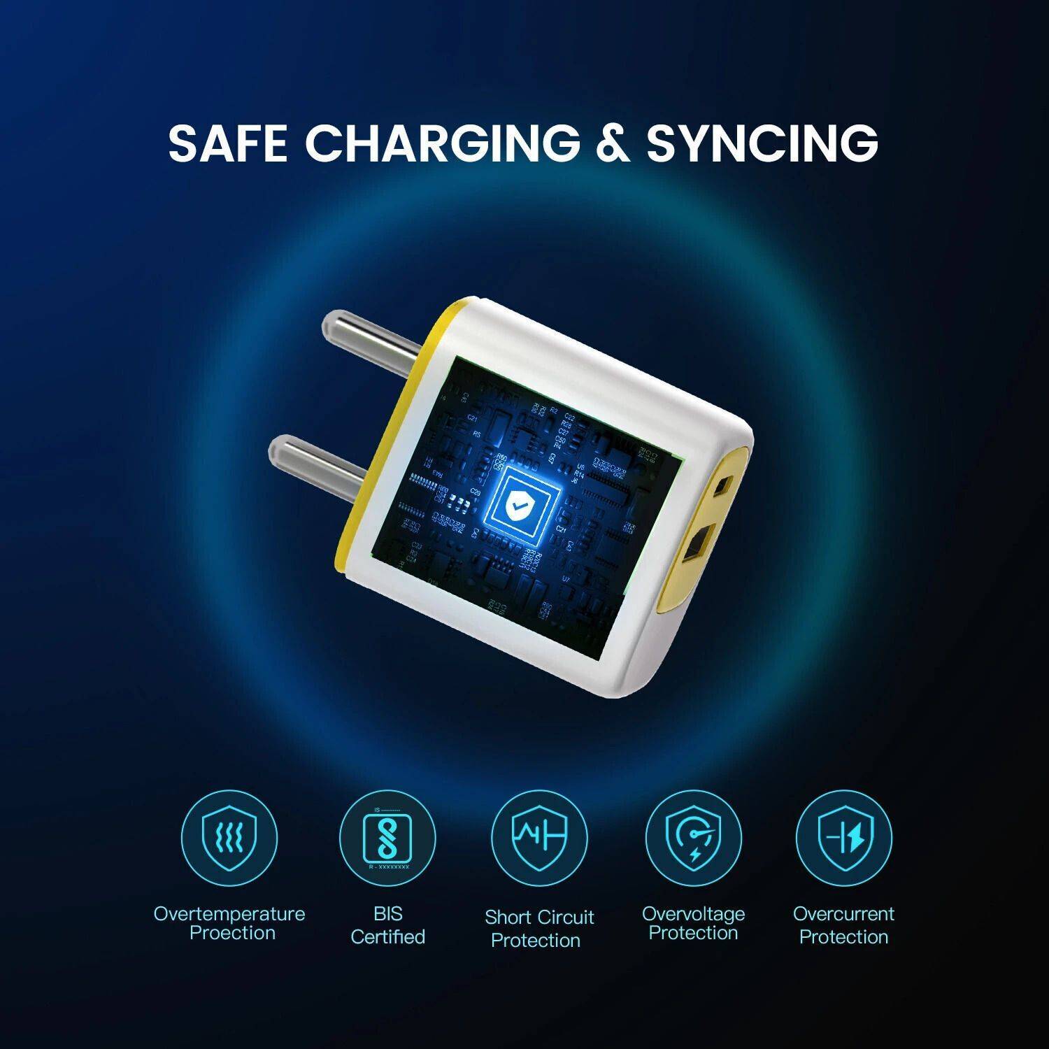 DeperAI 25W GaN Dual Port Charger - Yellow - Image 2