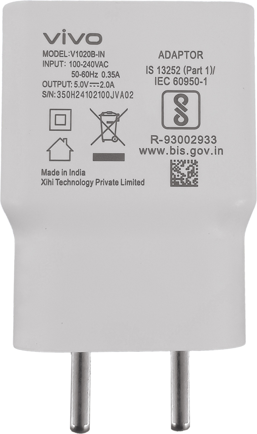 Image of vivo 10 W 2 A Wall Charger for Mobile