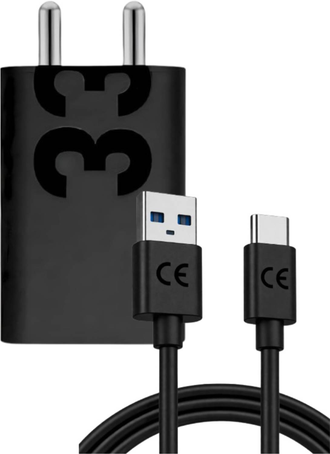 RYIK 33 W TurboPower 3.0 4 A Wall Charger for Mobile with Detachable Cable
