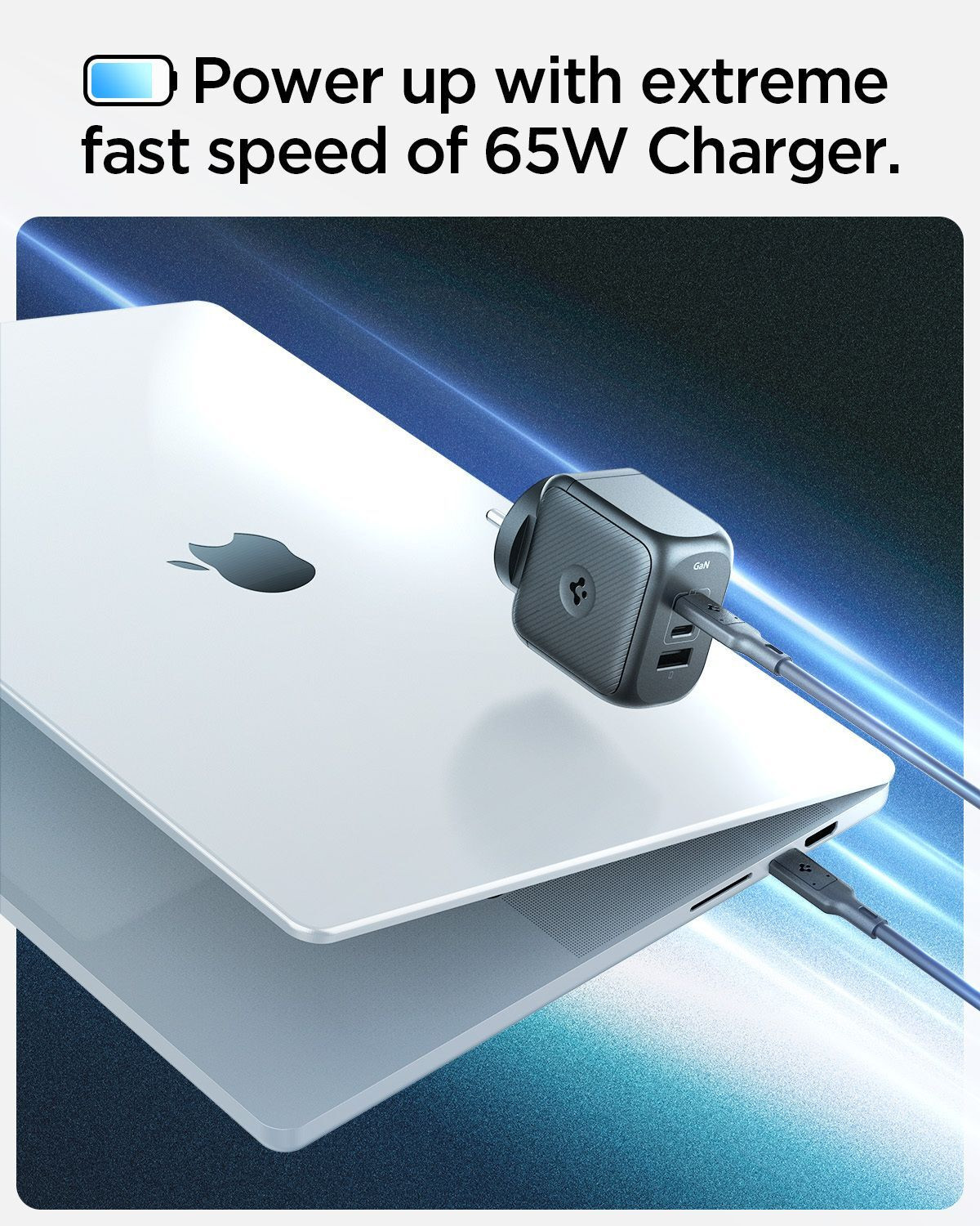 Image of Spigen 65 W GaN 3 Port Mobile Charger
