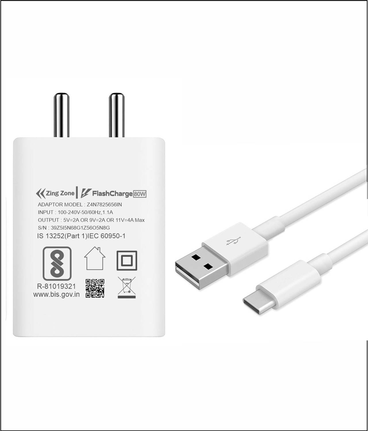 Zingzone 80W Supercharge 4A Wall Charger - Image 1