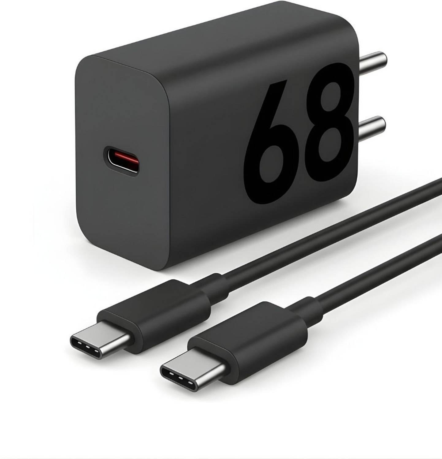 MMAK 68 W TurboPower 3.0 3 A Wall Charger for Mobile with Detachable Cable