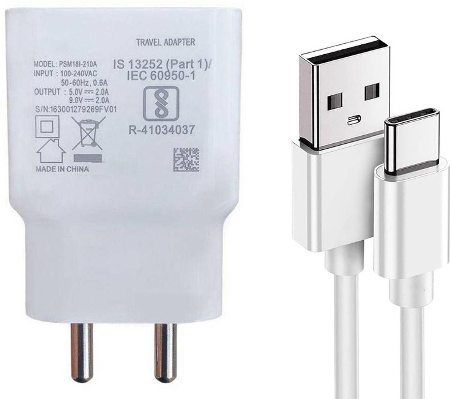 EYNK 18 W Quick Charge 3 A Wall Charger for Mobile with Detachable Cable