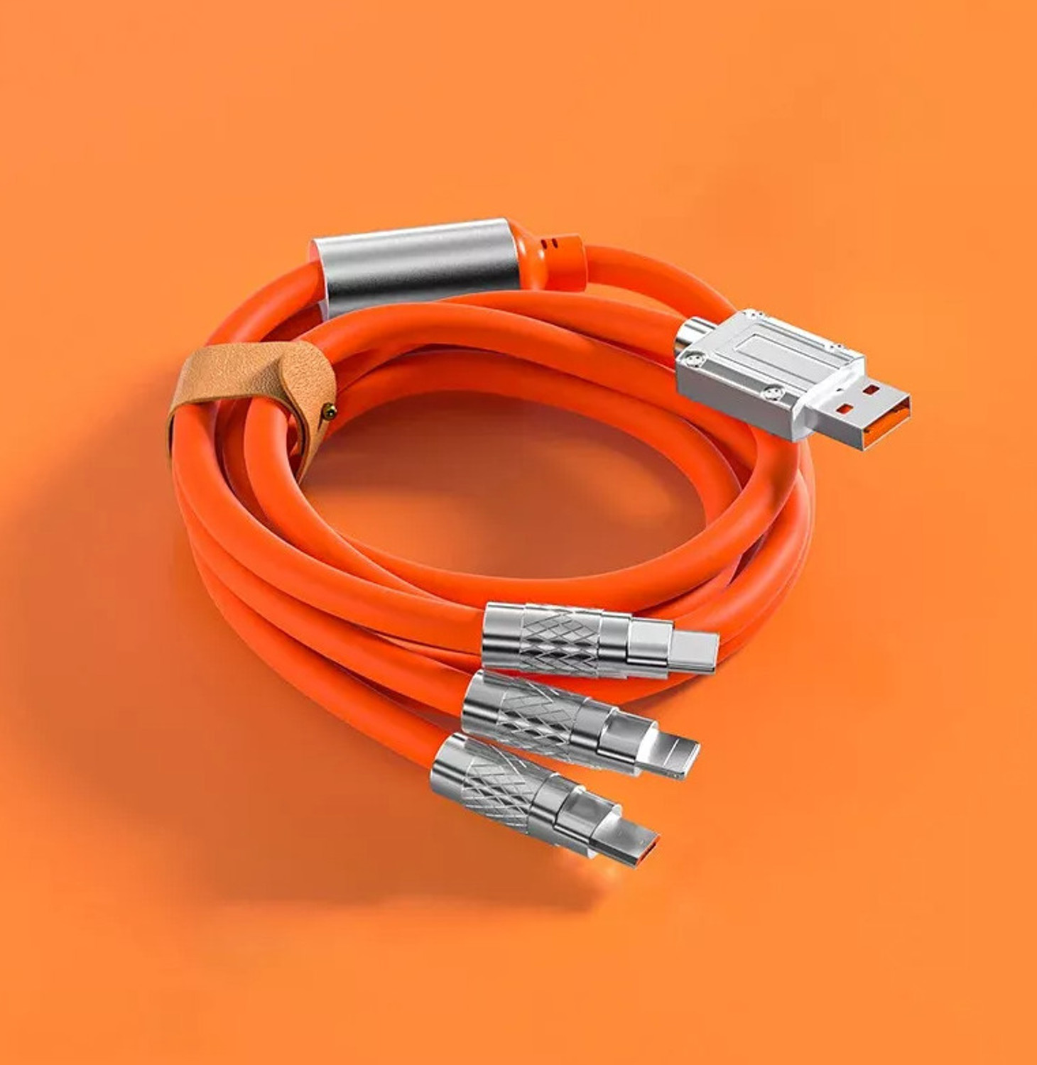 Image of LEISURELIC 120 W 0.6 A 3 Port Mobile Charger with Detachable Cable
