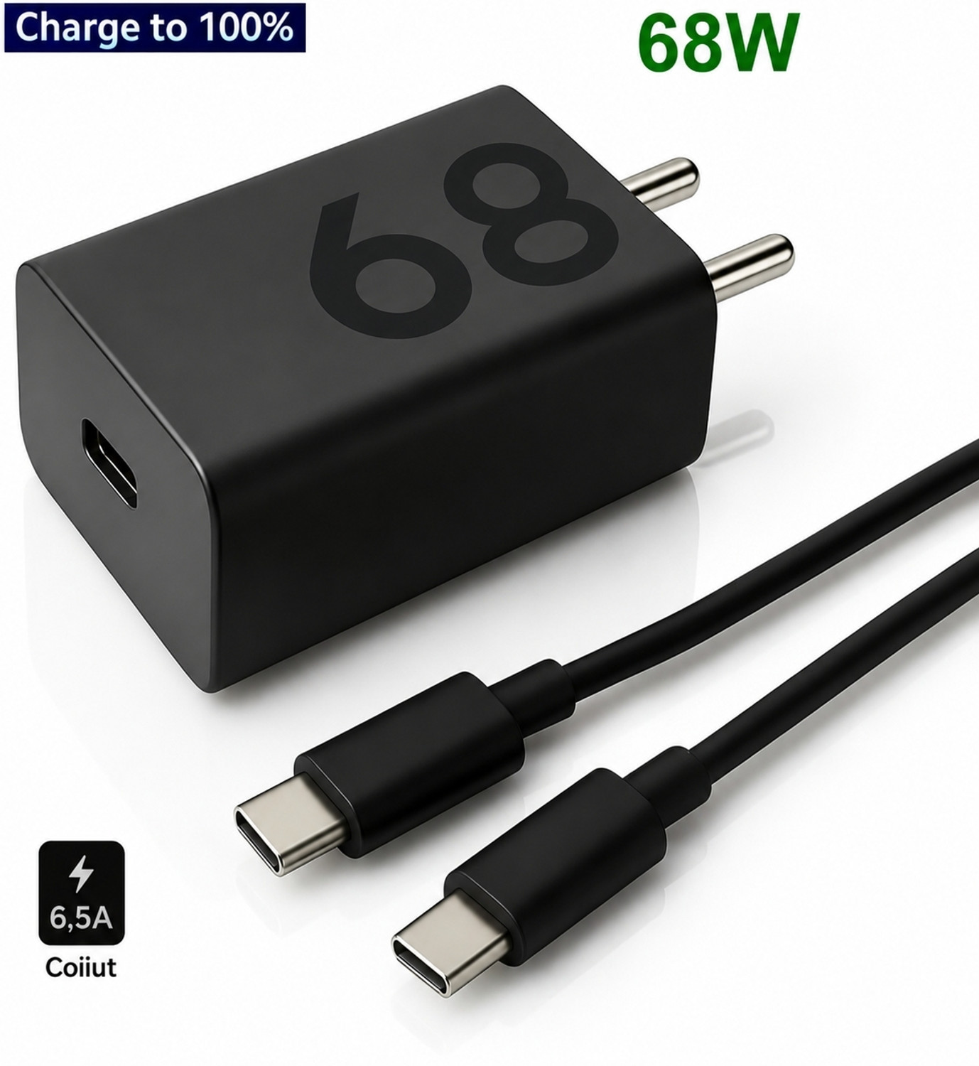 Image of MHDPF 68 W TurboPower 3.0 6 A Wall Charger for Mobile with Detachable Cable