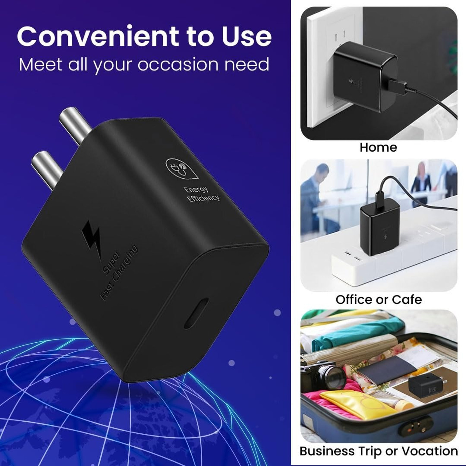 Image of MGEdge 45 W PD 8 A Wall Charger for Mobile with Detachable Cable