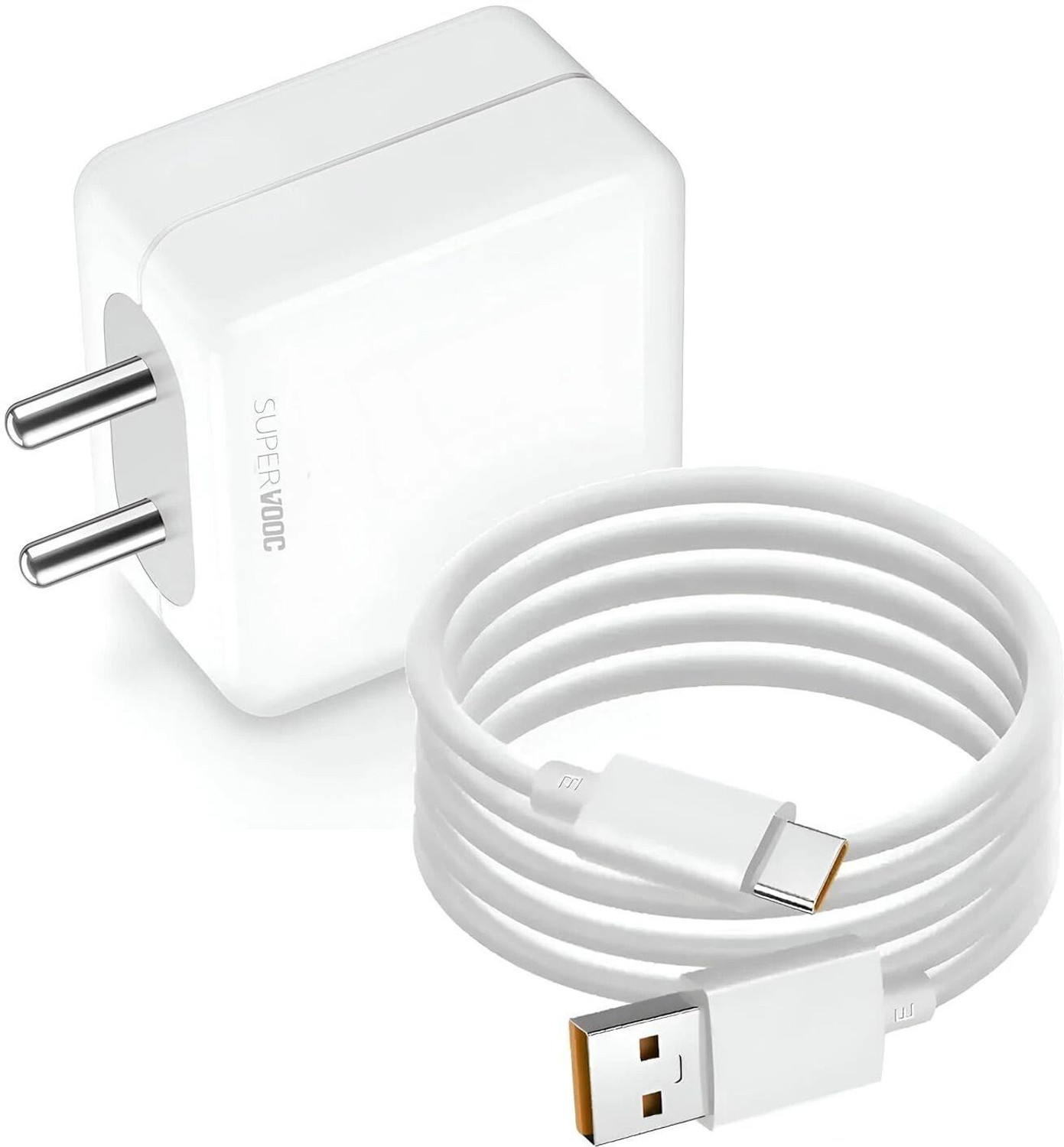 Image of OPPO 80 W SuperVOOC 7.3 A Wall Charger for Mobile with Detachable Cable