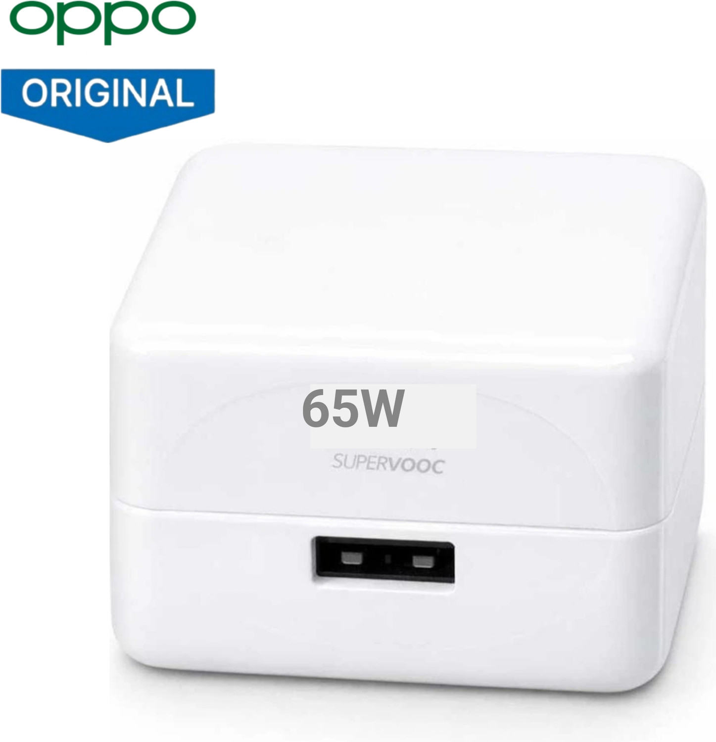 Image of OPPO 65 W SuperVOOC 6 A Single Port Mobile Charger with Detachable Cable